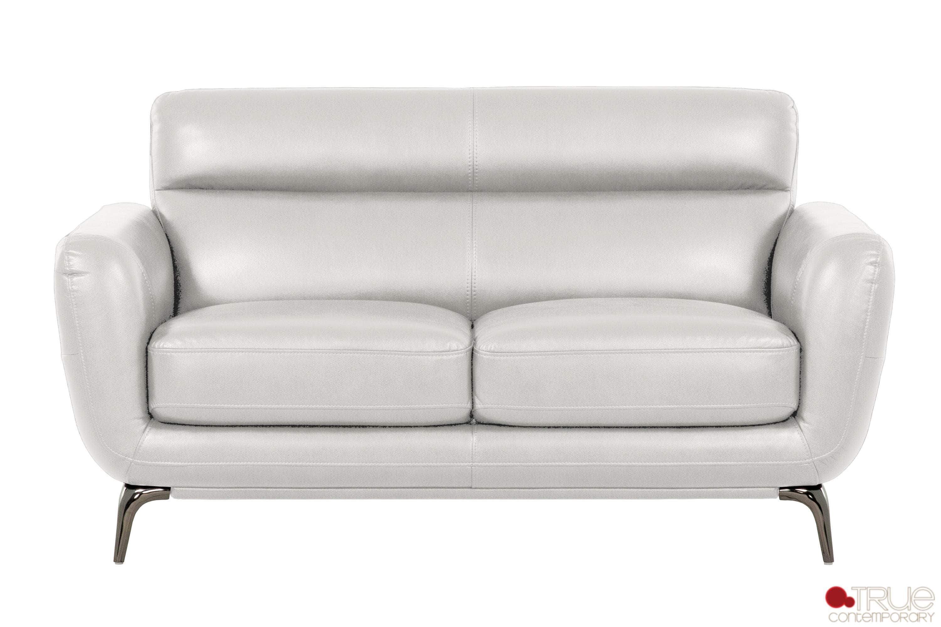 William 3-Piece Tufted Faux Leather Sofa Set with Loveseat - 2 Color Options | Modern Living Room Furniture for Small Spaces & Apartments