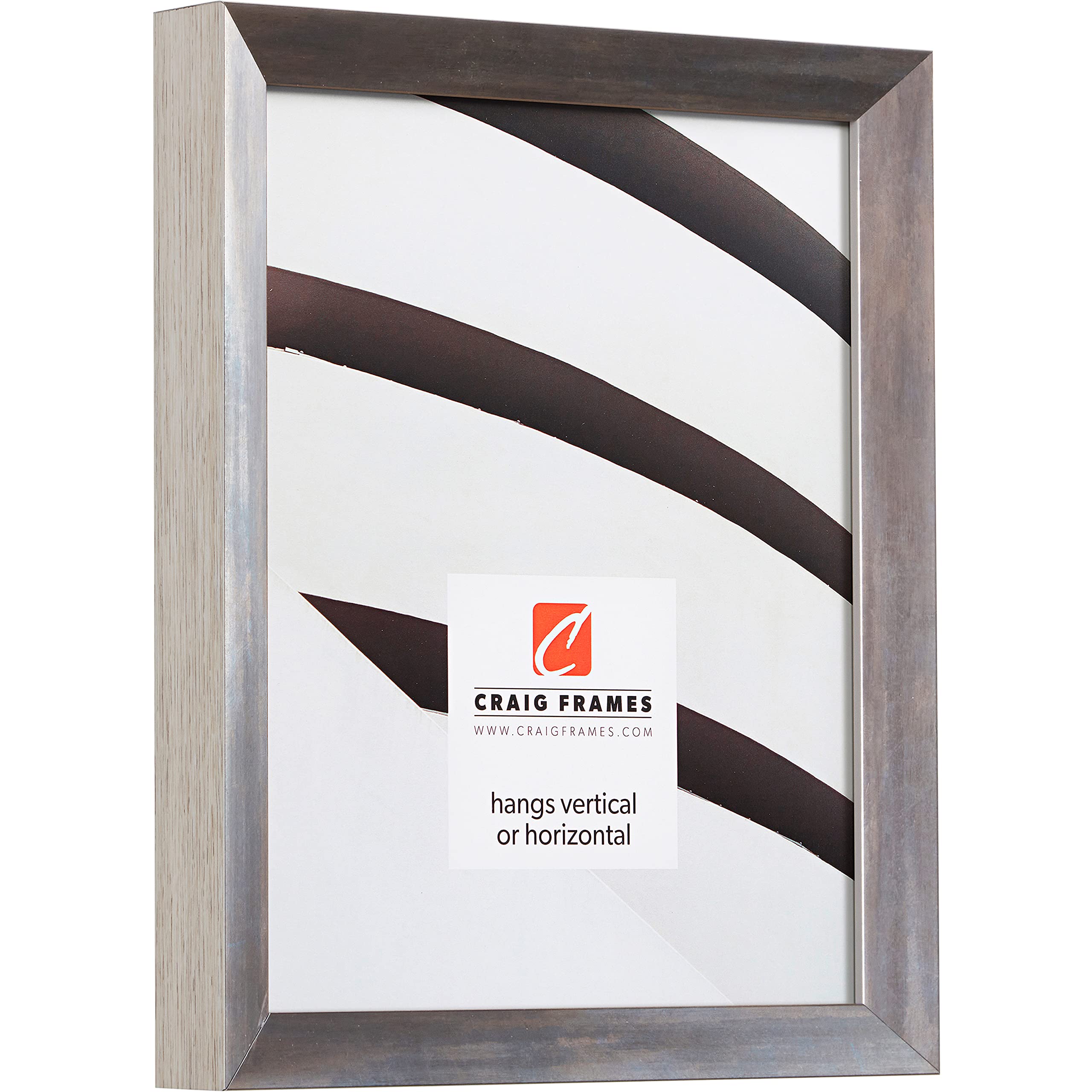 Craig Frames 16x16 Square Picture Frame with 12x12 Mat - Gunmetal Finish | Perfect for Wall Art, Photo Displays & Home Decor