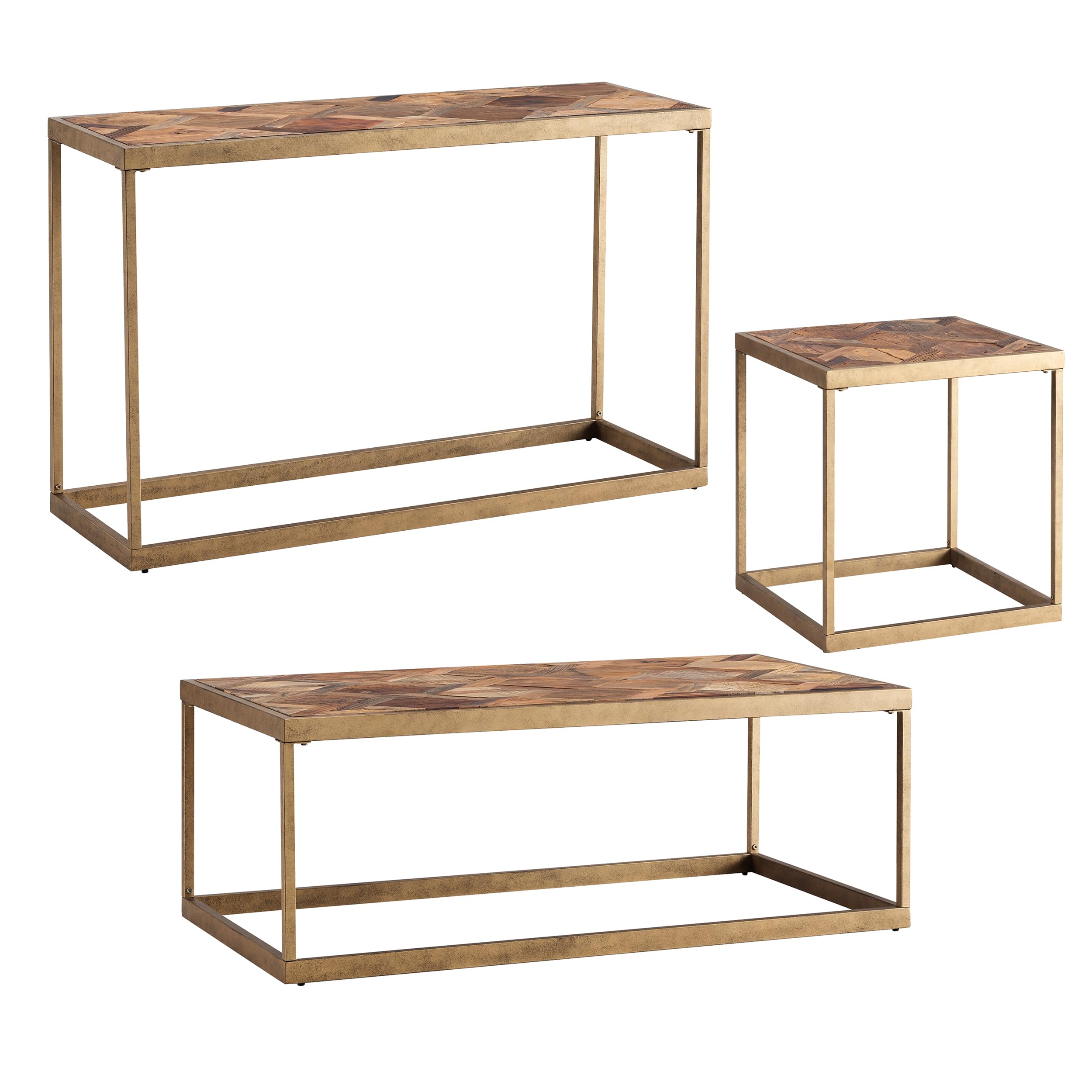 SEI Furniture Southern Enterprises Dorville Console Table - Natural Wood Entryway Table for Hallway, Living Room & Foyer Decor