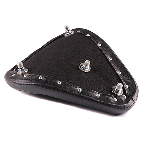 Premium Solo Bobber Diamond Contoured Motorcycle Seat - Compatible with Cruiser & Custom Bikes (Black, CB43002) - Ideal for Harley, Chopper & Bobber Riders for Comfort & Style