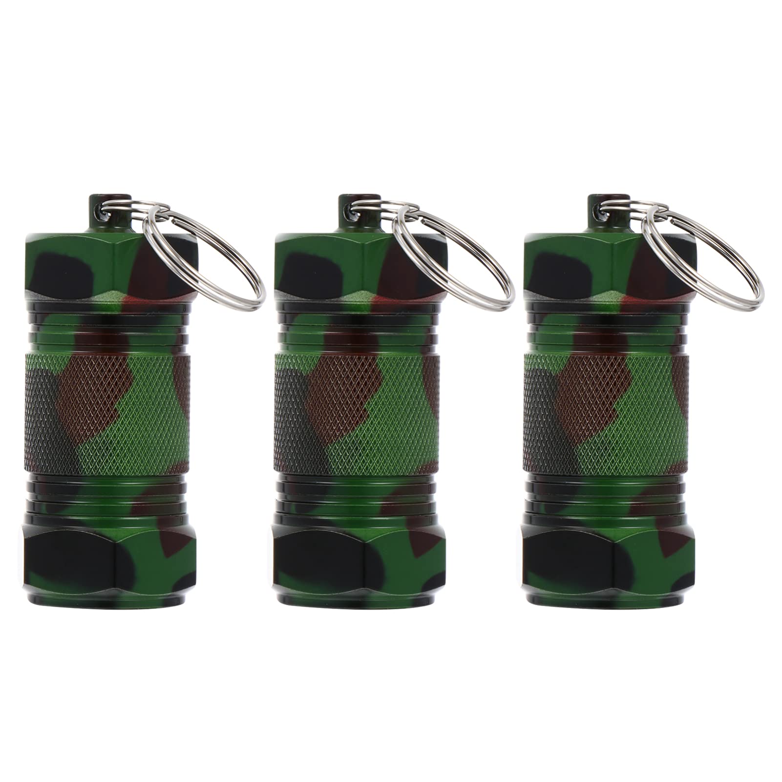 DOITOOL 2-Pack Mini Aluminum Pill Case Keychain - Portable Travel Pill Holder for Daily Medication Storage | Perfect for Travel, Work, and Outdoor Activities