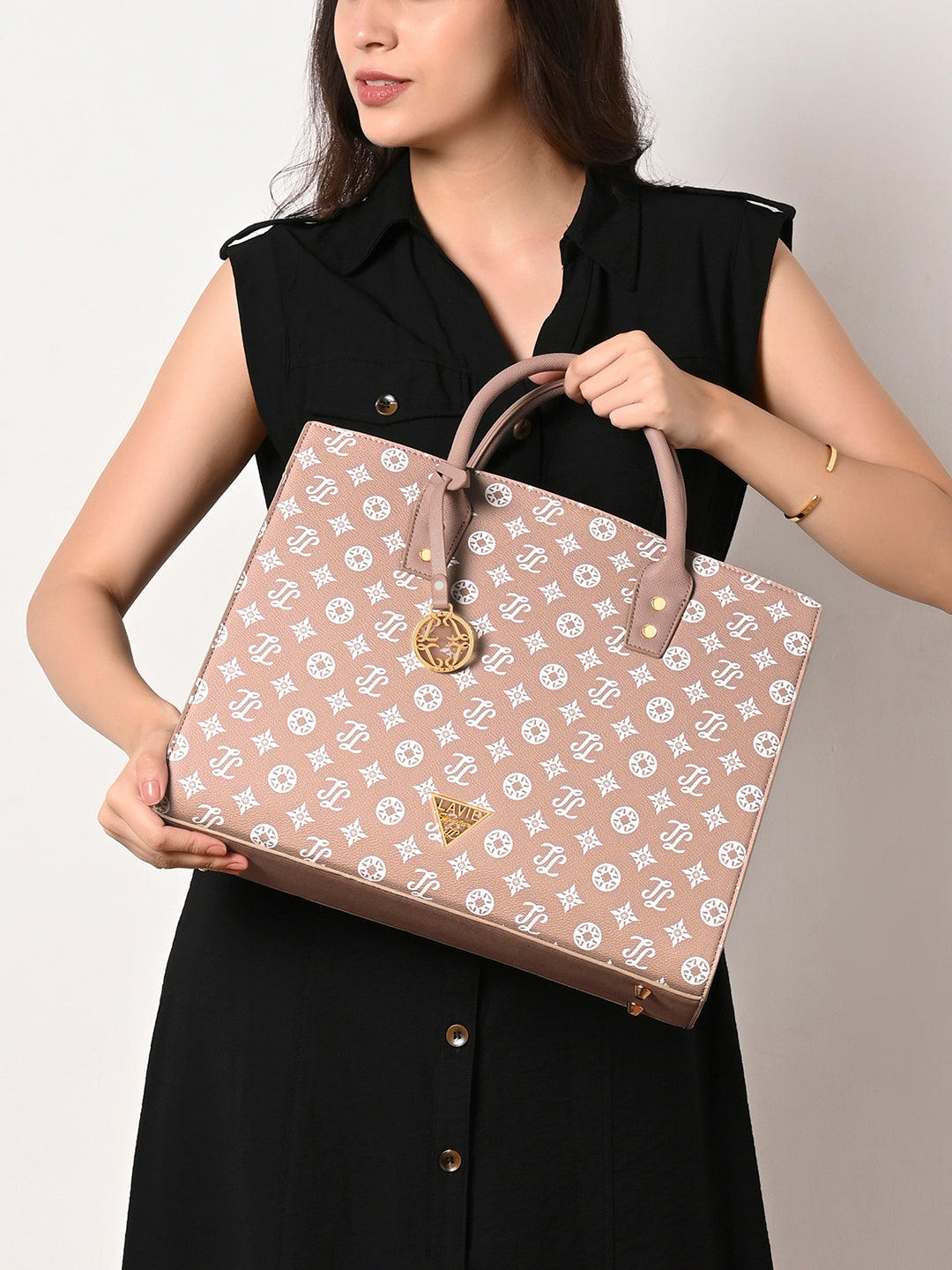 Lavie Signature Brooklyn Pink Large Women's Satchel Handbag - Stylish & Spacious Tote for Work, Travel & Everyday Use