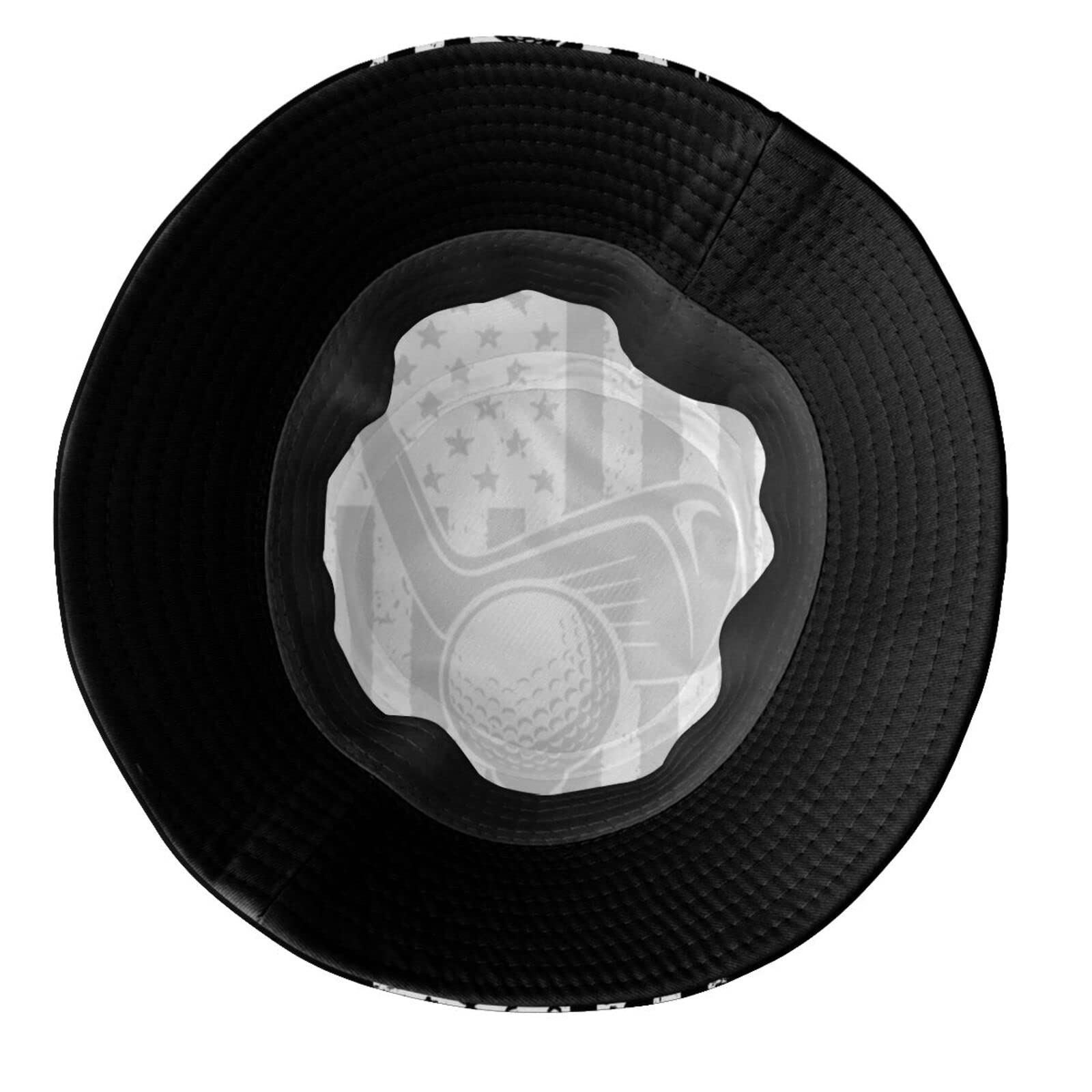 Stylish Golf Pattern Bucket Hat - UV Protection Sun Hat for Men & Women - Perfect for Golf, Beach, Summer Outdoor Activities & Travel