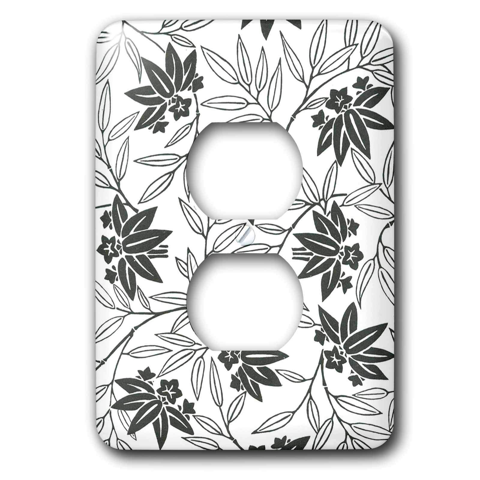 Vintage Japanese Bamboo Design Outlet Cover - Decorative Electrical Outlet Plate - Asian Inspired Home Decor for Living Room, Bedroom & Office