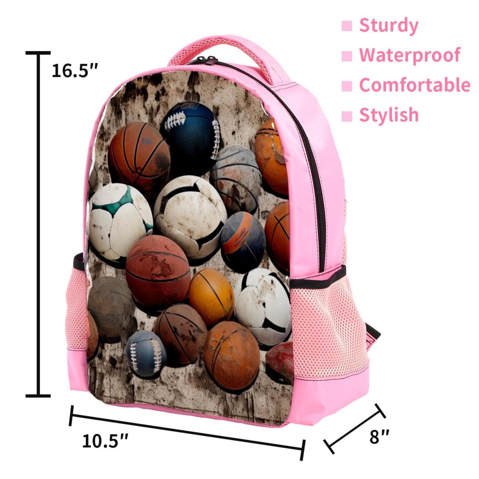 Stylish Travel Backpack for Women & Men - Durable Sports Backpack for Basketball, Football & Baseball - Perfect for Gym, School & Outdoor Adventures