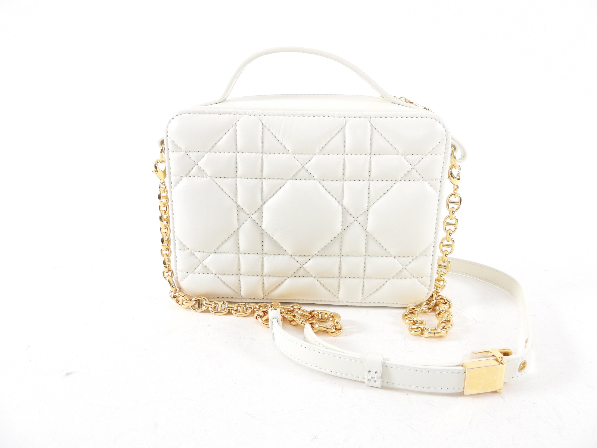 Christian Dior Caro Box Card Pouch Bag with Chain Strap - Luxury Designer Wallet on Chain for Women | Perfect for Parties, Date Nights & Special Occasions
