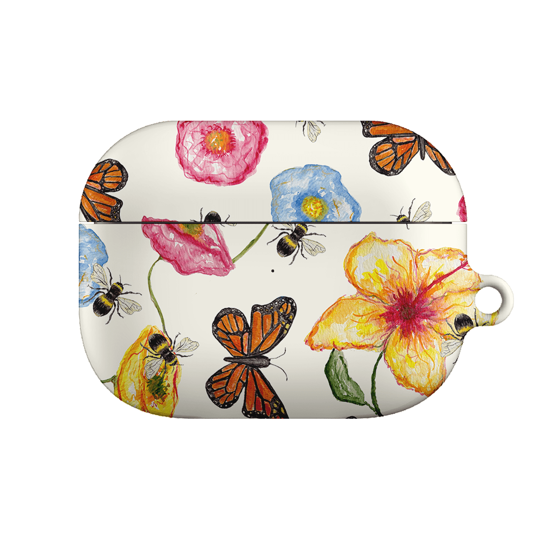 Butterflies & Bees AirPods Pro Case - Cute Floral Design Protective Cover for Apple AirPods Pro - Perfect for Nature Lovers, Outdoor Activities & Daily Use