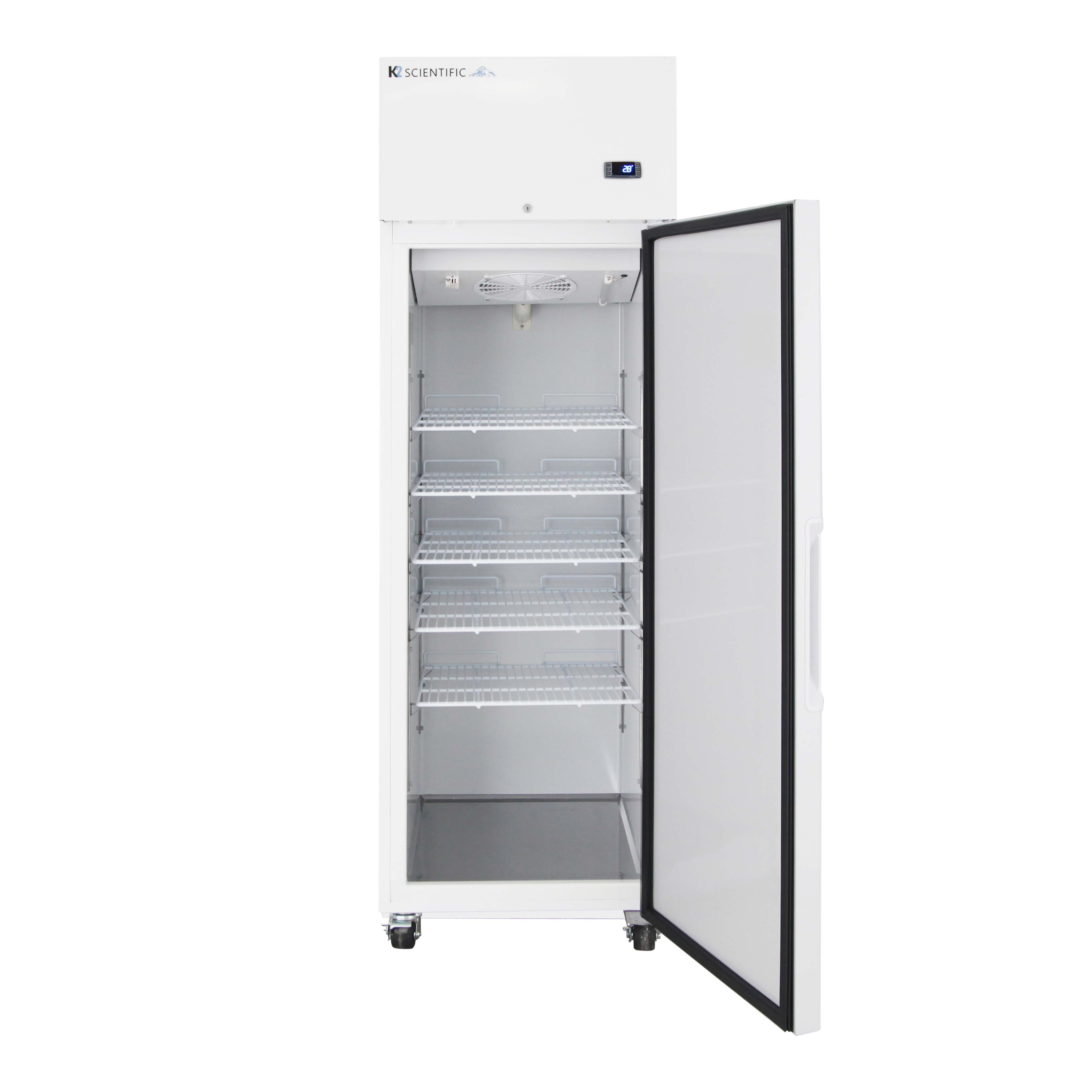 22 Cu. Ft. Glass Door Upright Refrigerator - Energy Efficient Stainless Steel Commercial Fridge for Restaurants, Cafes, and Home Kitchens