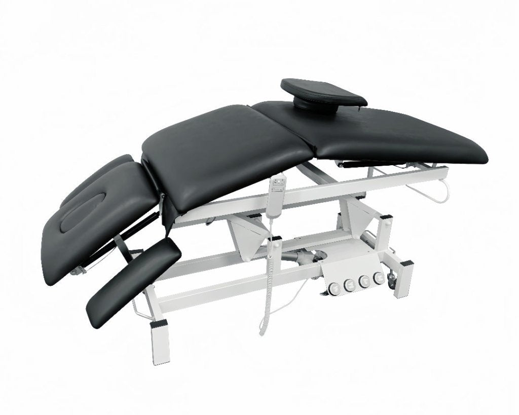 GreenLife® Thomas II Power Adjustable Chiropractic Bed with 4 Wheels & Dual Motors - Hydraulic Gas Lift Leg Support for Home/Clinic Physical Therapy & Pain Relief