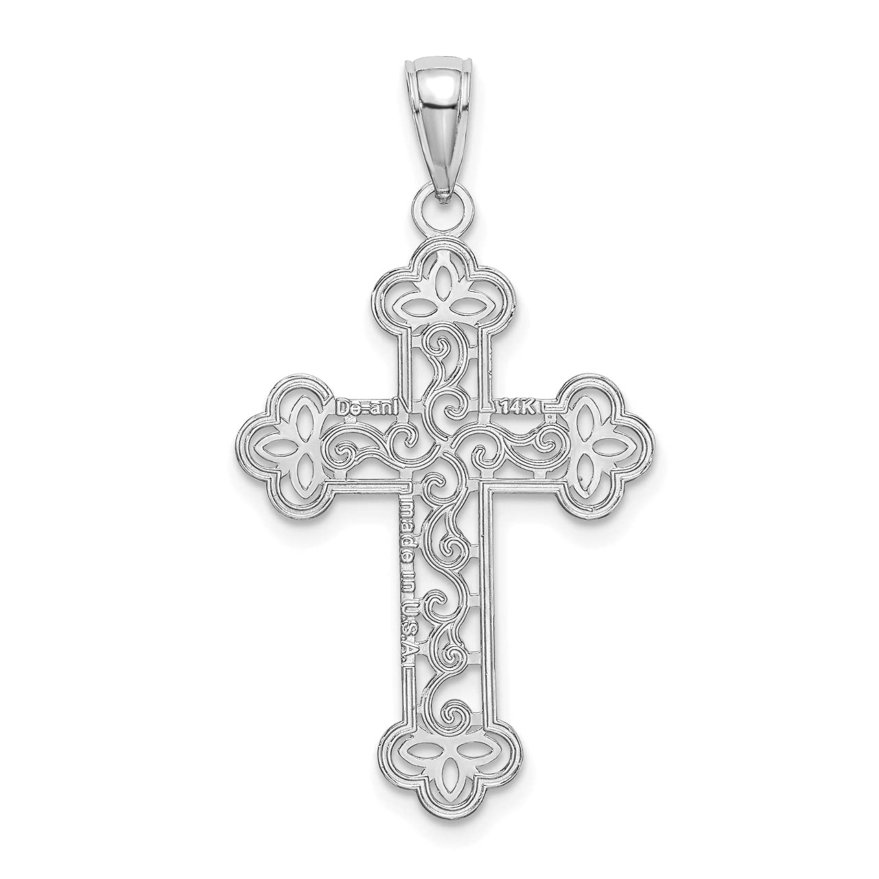 Lex & Lu 14k White Gold Textured Beaded Edge Charm Bracelet - Elegant Jewelry Gift for Women, Perfect for Anniversaries & Special Occasions