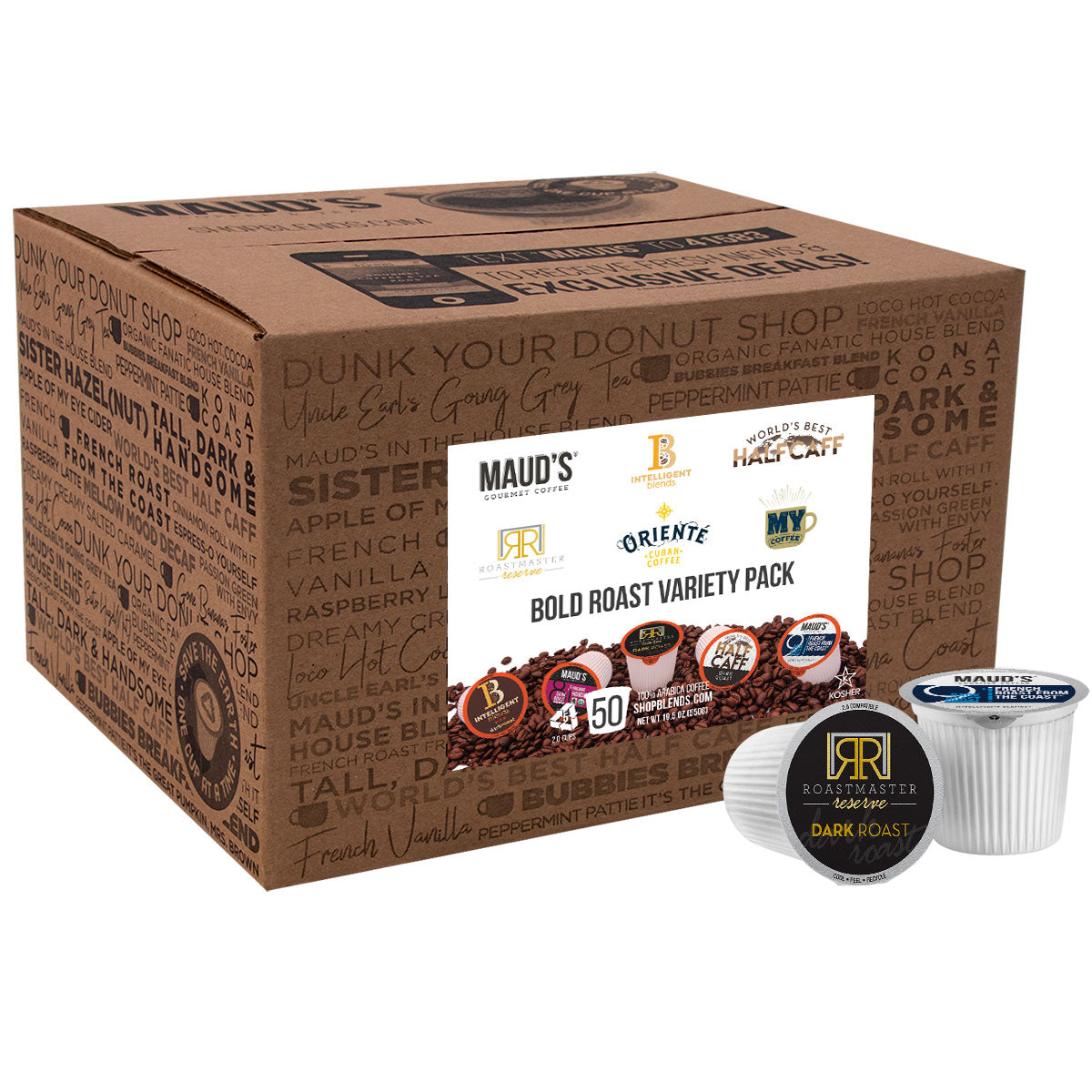 Premium Bold Roast Coffee Pods Variety Pack - 10 Rich & Flavorful Blends for Keurig Brewers | Perfect for Home, Office & Gifting