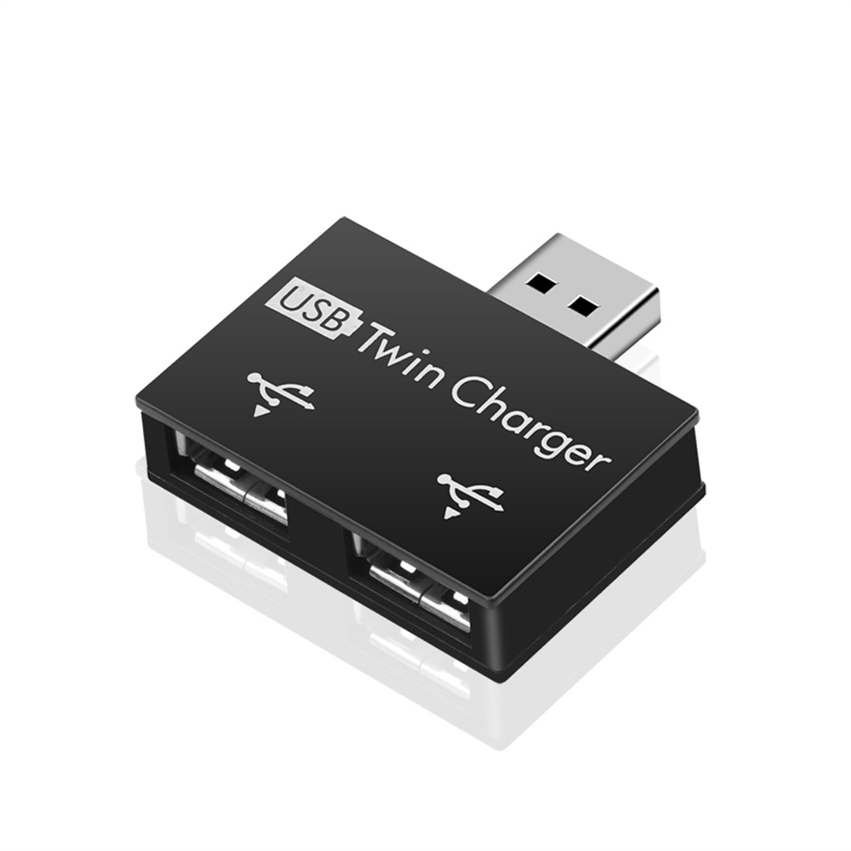 Casstad 2-Port USB Hub Charger for Phone & Computer - Travel & Office Use
