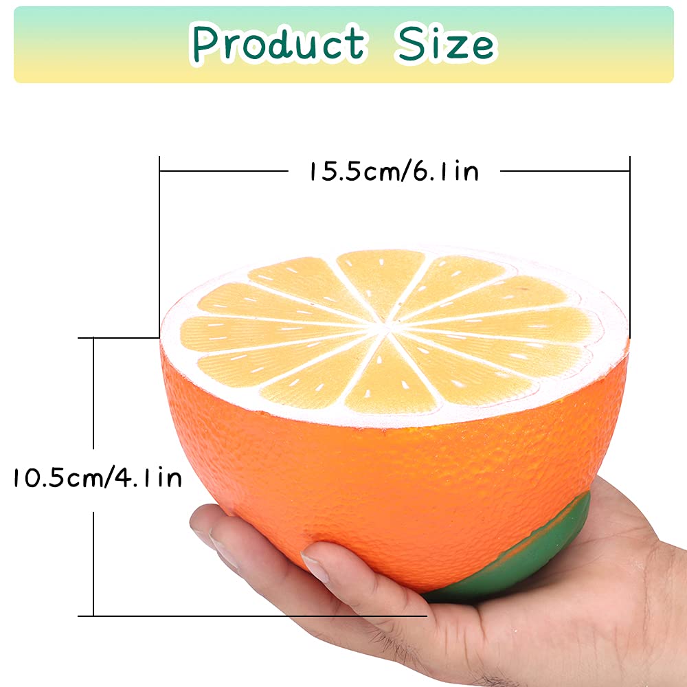 Half Watermelon Jumbo Squishy Fidget Toy - Sensory Push Bubble Popper, Slow Rising Stress Relief Squishy for Kids & Adults - Galaxy Starry Scented Squeeze Toy Gift for Anxiety Relief (Perfect for Office, Classroom & Travel Stress Relief)