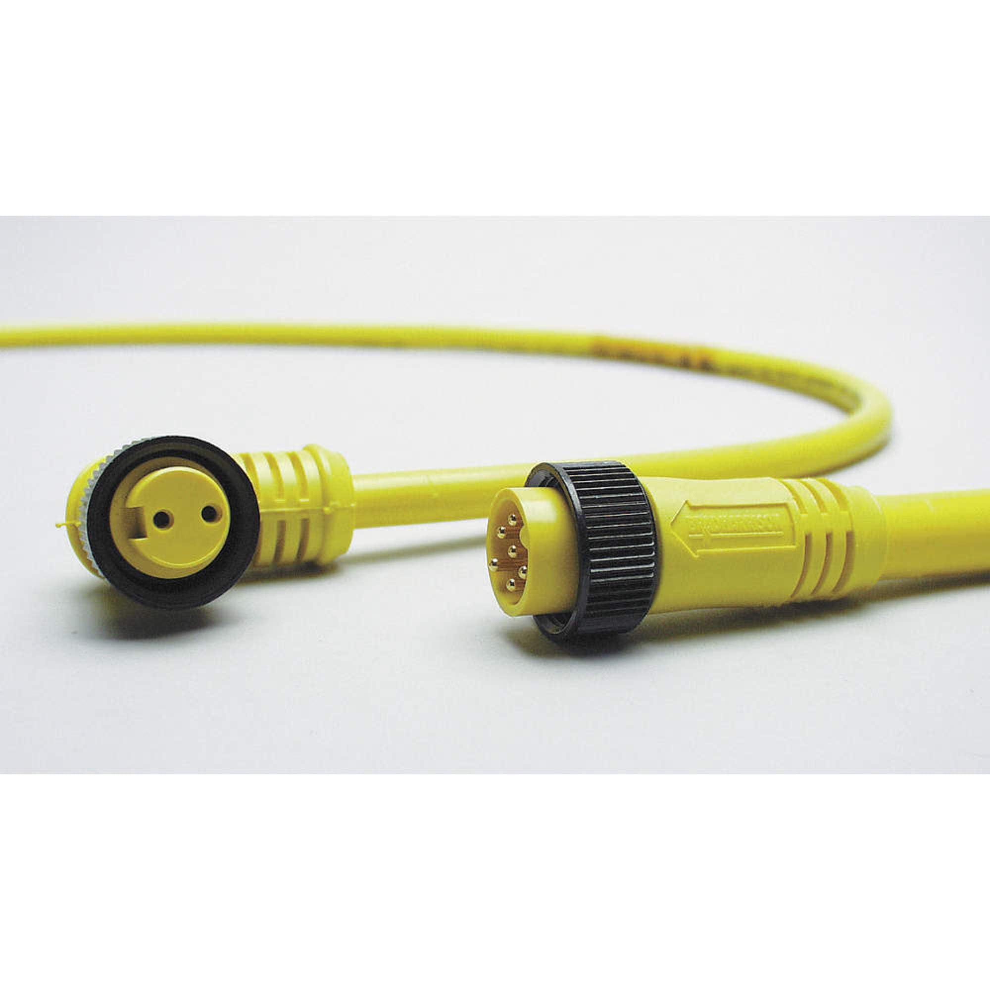 6 Pin Male Plug Cordset - Heavy Duty Power Cable for Industrial Equipment & Machinery | Compatible with CNC Machines, Medical Devices & Automation Systems