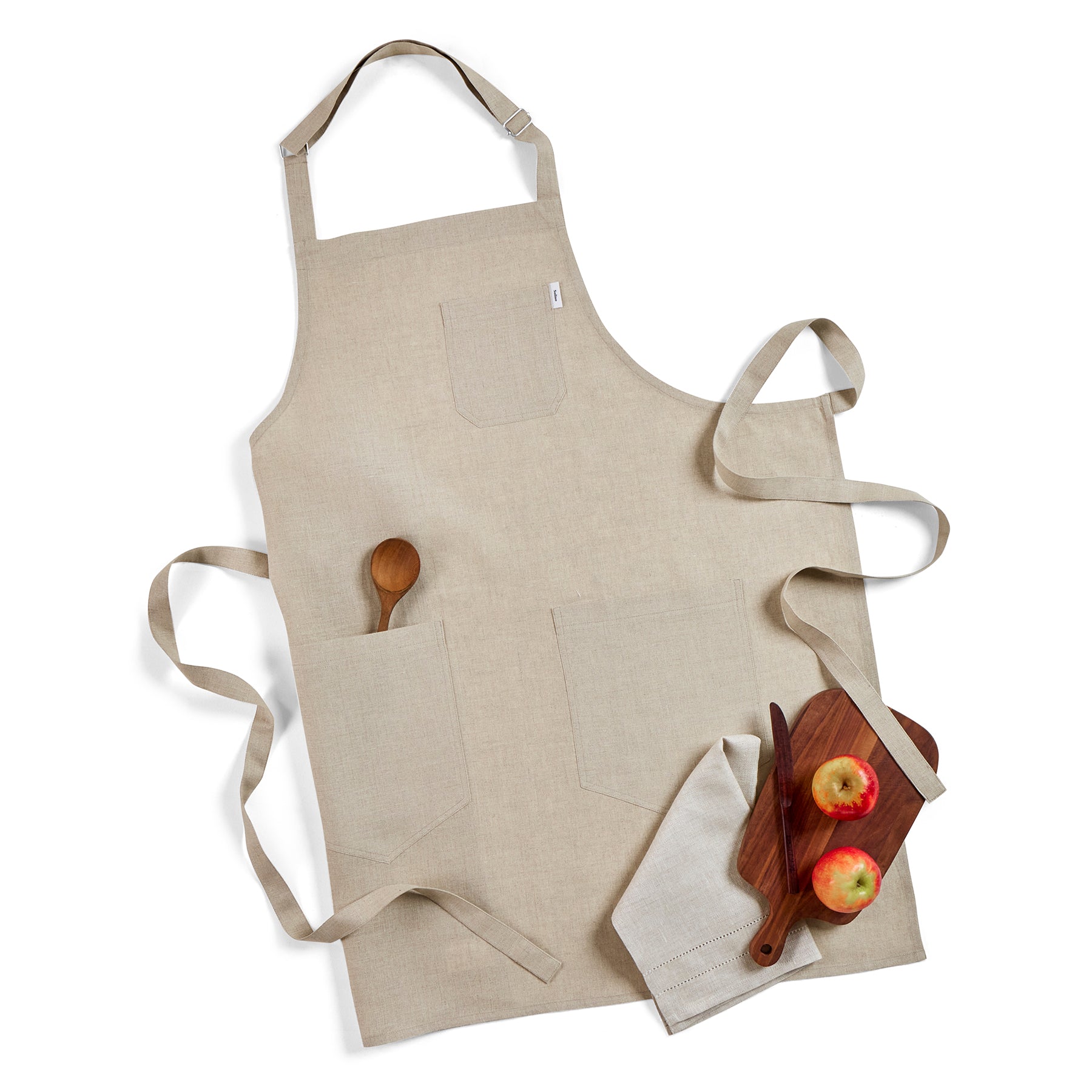 Premium Linen Bib Apron for Cooking, Baking & Grilling - Durable & Stylish Kitchen Apron for Chefs & Home Cooks - Perfect for BBQ, Baking & Crafting