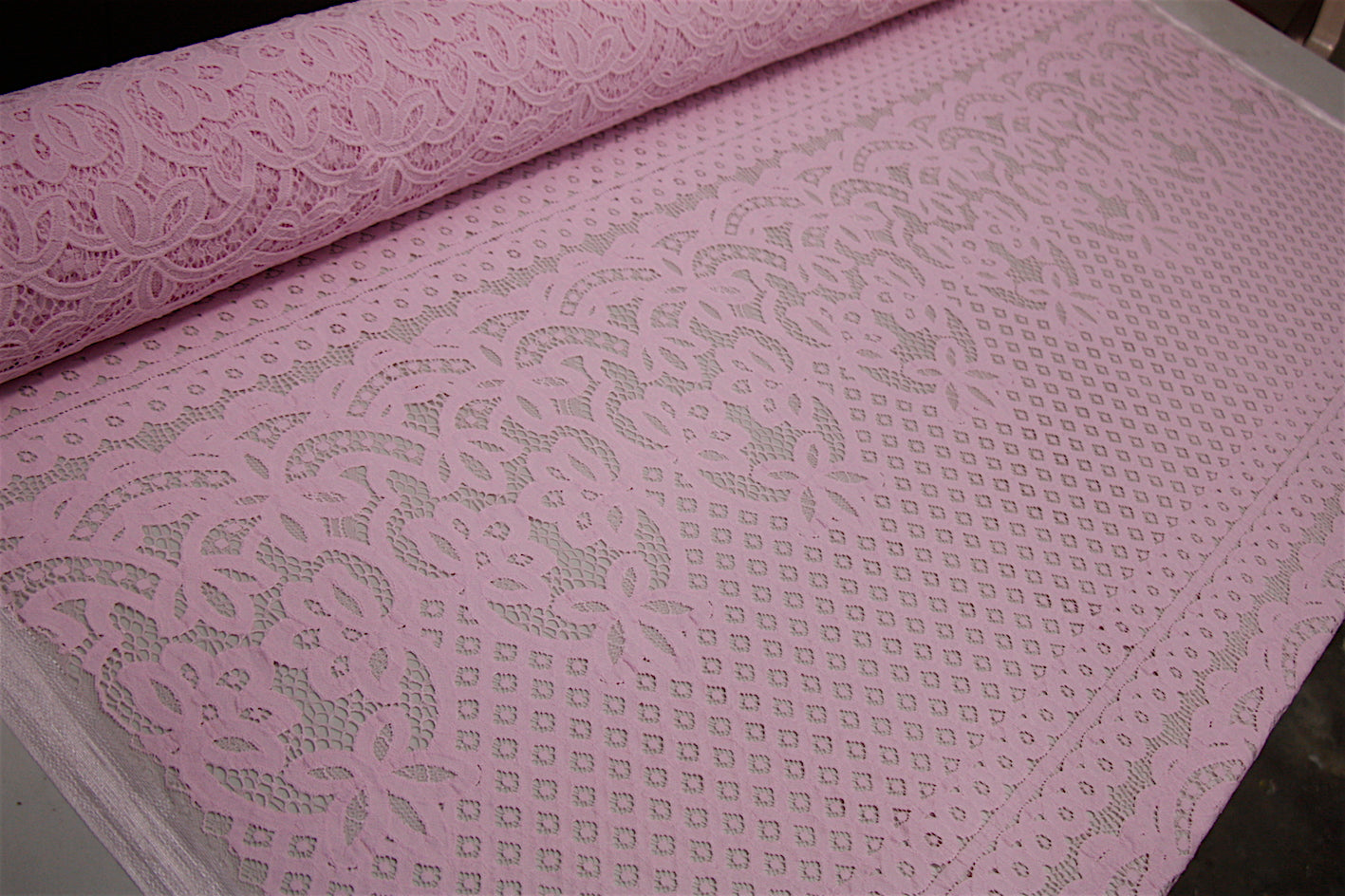 Aria's Pink Lace - Elegant Lace Fabric for DIY Crafts, Wedding Decor & Fashion Accessories | Perfect for Dressmaking, Home Decor & Gift Wrapping