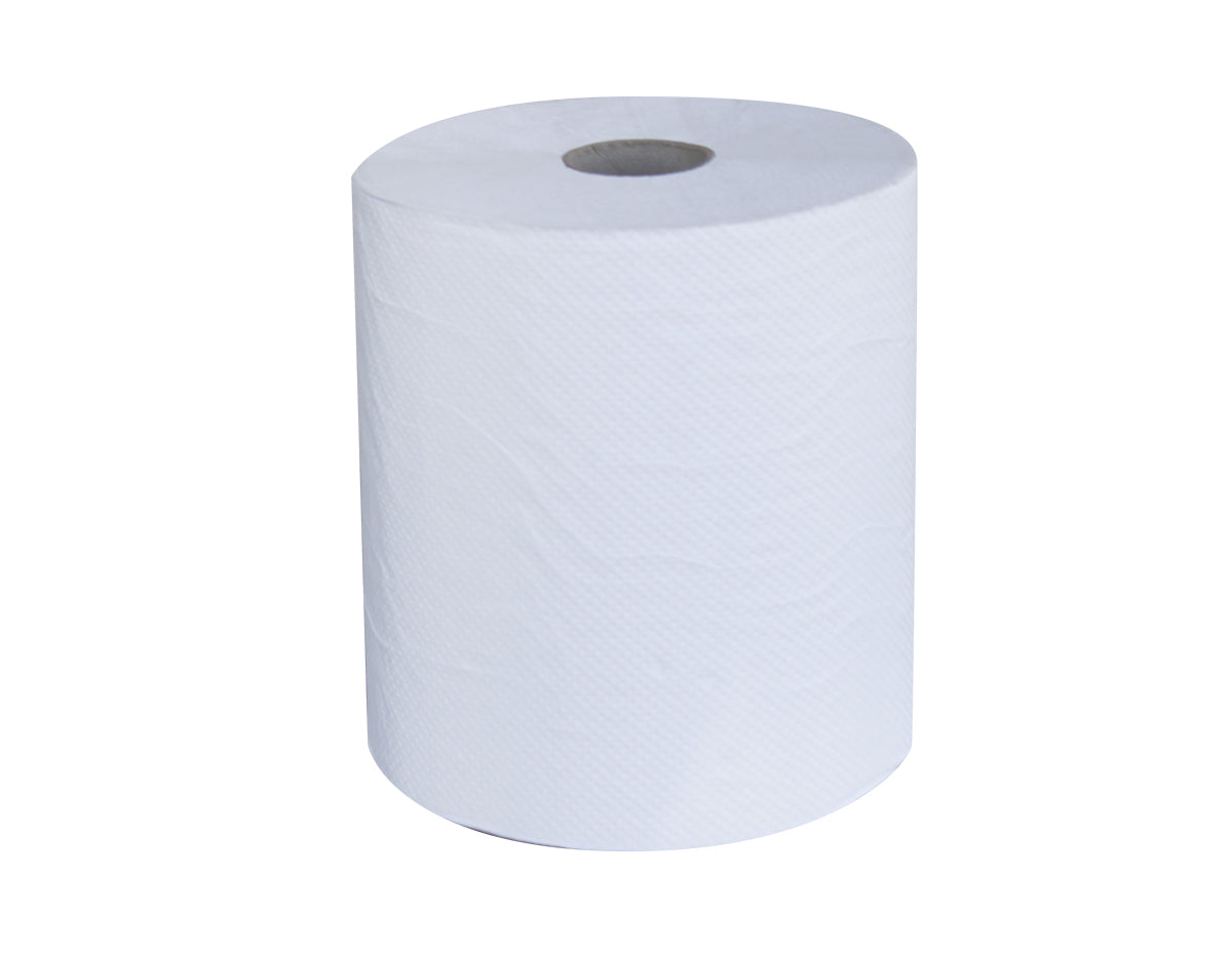 800' White Roll Towel (6/Case) - Bulk Commercial Paper Towels for Restaurants, Kitchens & Offices | High-Absorbency Disposable Towels for Cleaning & Spills