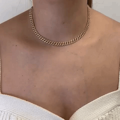 14K Gold Diamond Cuban Link Chain Necklace - 1.50ct Pave Setting, 6mm Width | Perfect for Men's & Women's Fashion, Gift Giving & Special Occasions