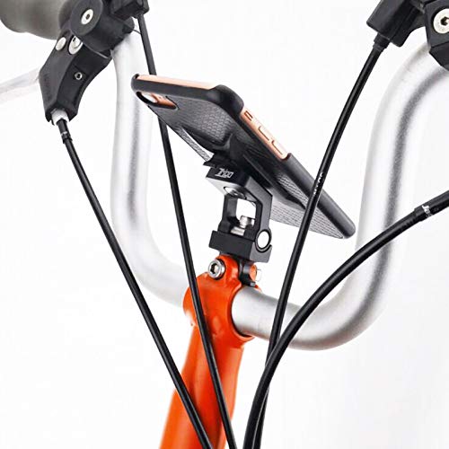 Universal Bike Phone Mount Holder for Brompton Folding Bikes - Adjustable Cycling Smartphone Adapter - Secure & Stable Phone Bracket for iPhone, Samsung, Google Pixel - Perfect for Commuting, Road Cycling & Outdoor Adventures (Black)