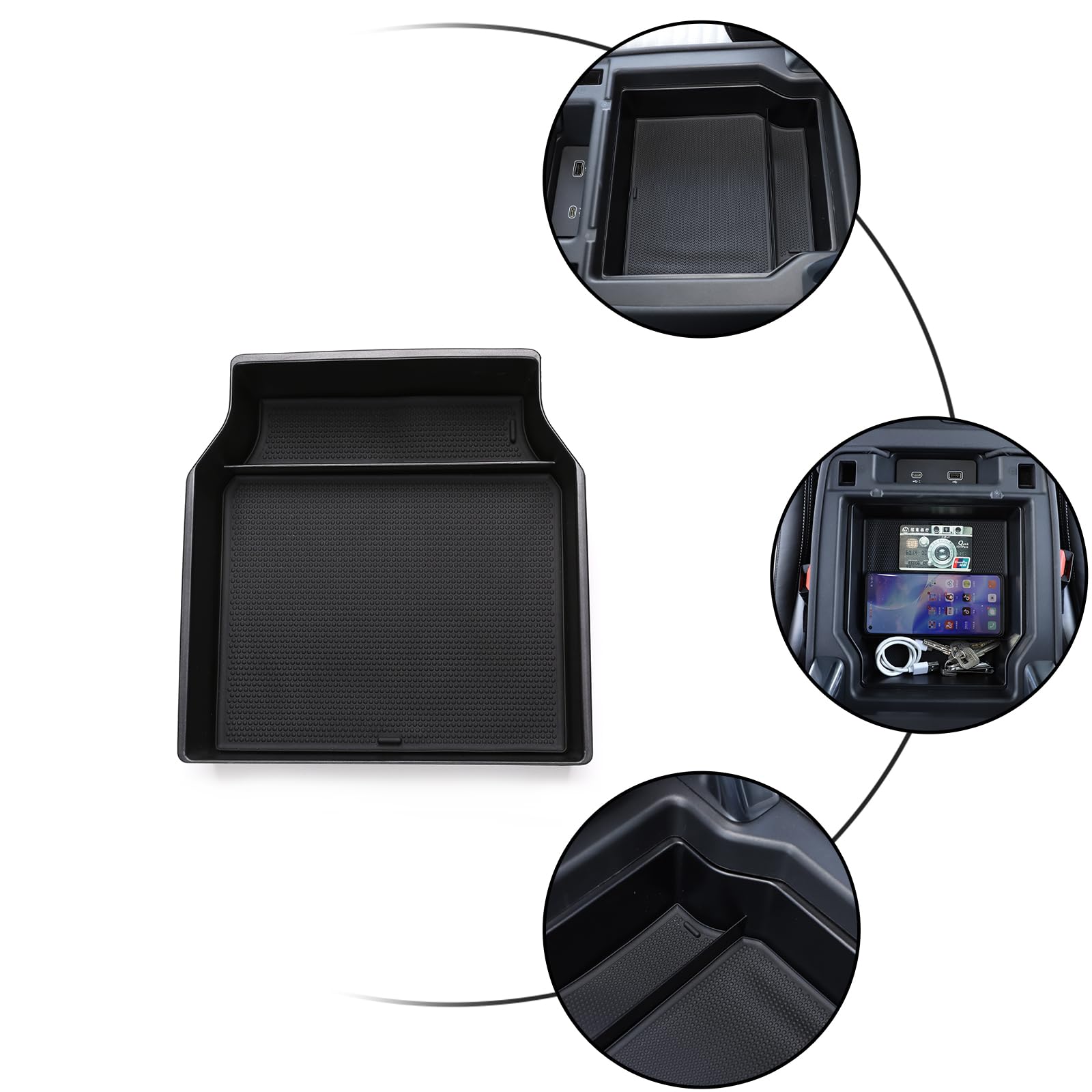 Land Rover Discovery 5 (2021-2023) Center Console Organizer Tray - Premium Car Storage Box Insert for Armrest Compartment | Perfect for Road Trips & Daily Commute Organization