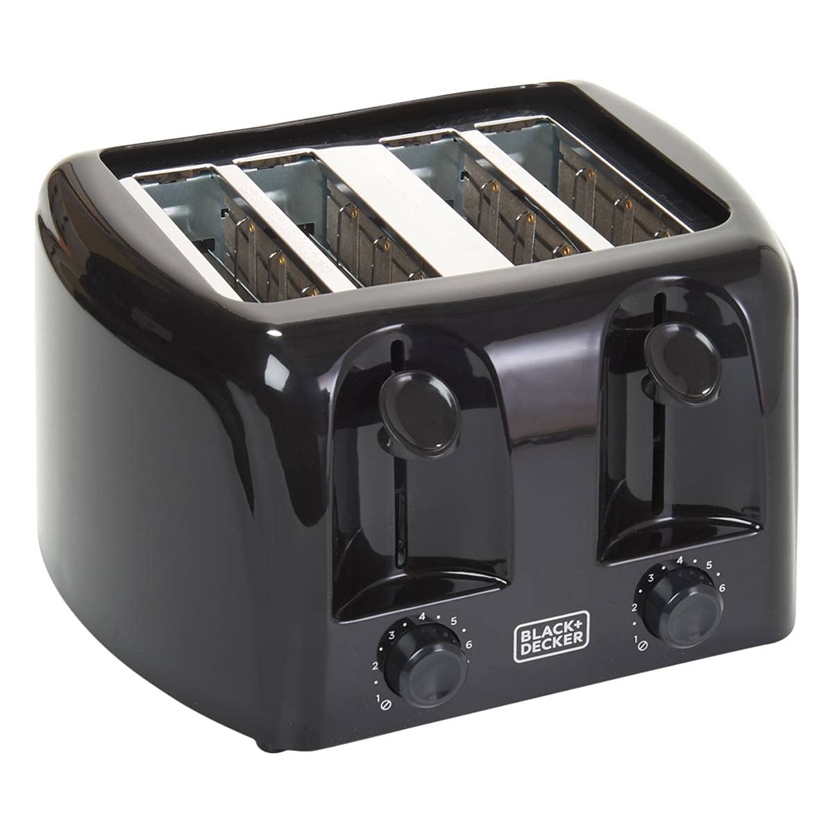 Black & Decker 4-Slice Toaster with Extra-Wide Slots, Auto Shutoff & Bagel Setting - Stainless Steel (TR0004B) - Perfect for Breakfast, Brunch & Family Meals