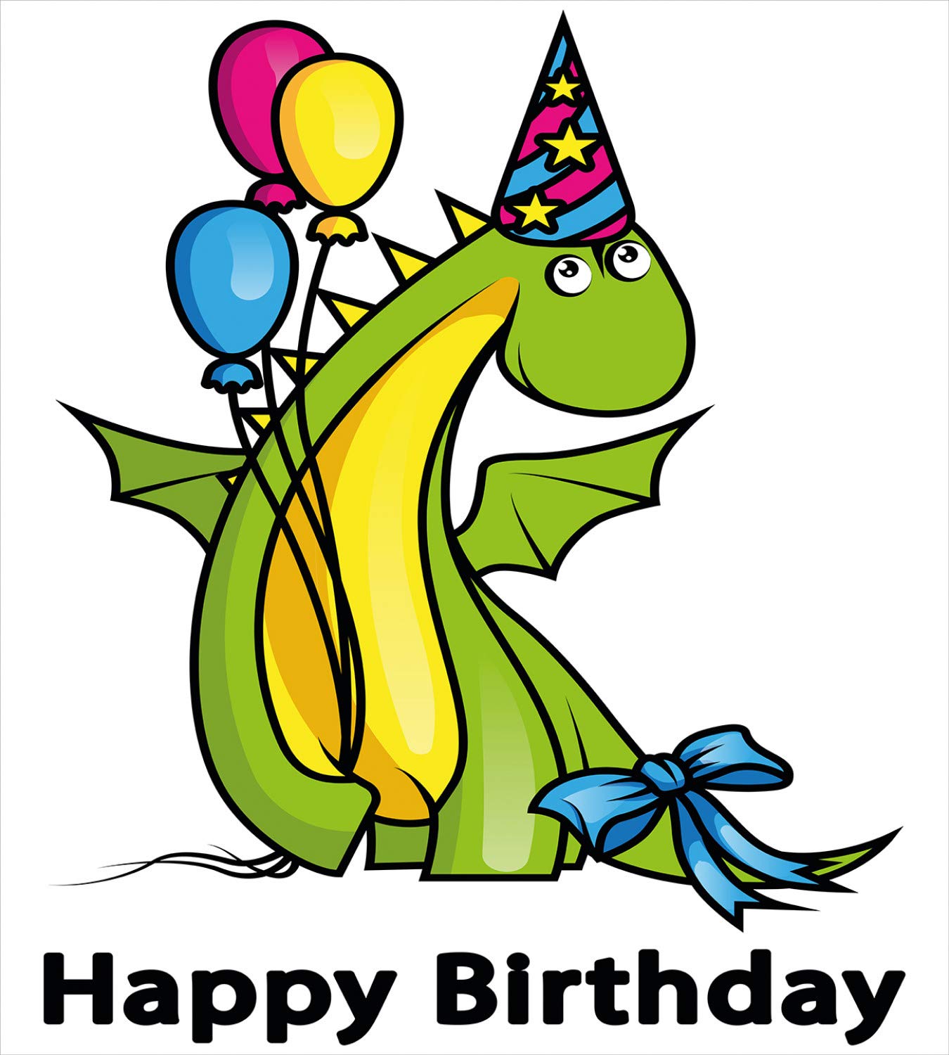 Dinosaur Themed Duvet Cover Set for Kids Birthday Party - 2 Pack Cal King Size with 4 Pillowcases | Fern Green & Yellow Balloon Print Bedding | Perfect for Nursery, Kids Room Decor and Themed Sleepovers