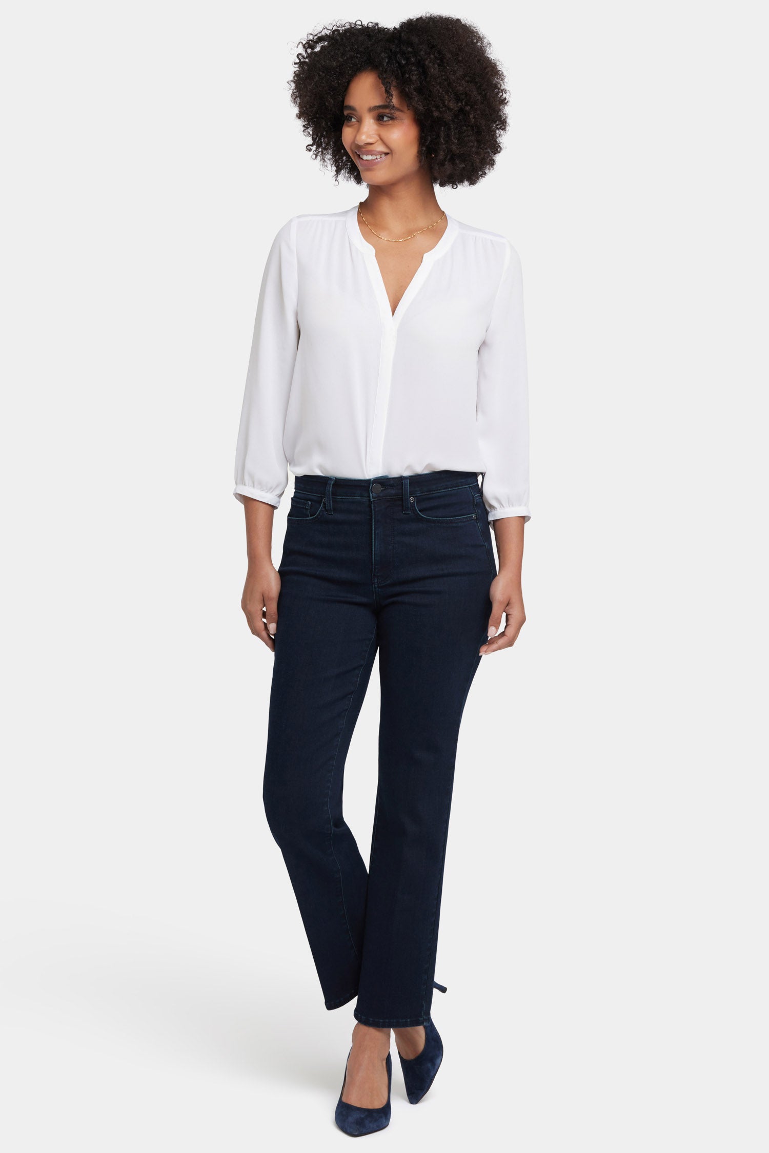 Bailey Relaxed Straight Ankle Jeans for Women - Midnight Wash Denim Pants | Comfortable Everyday Wear for Casual Outings & Work