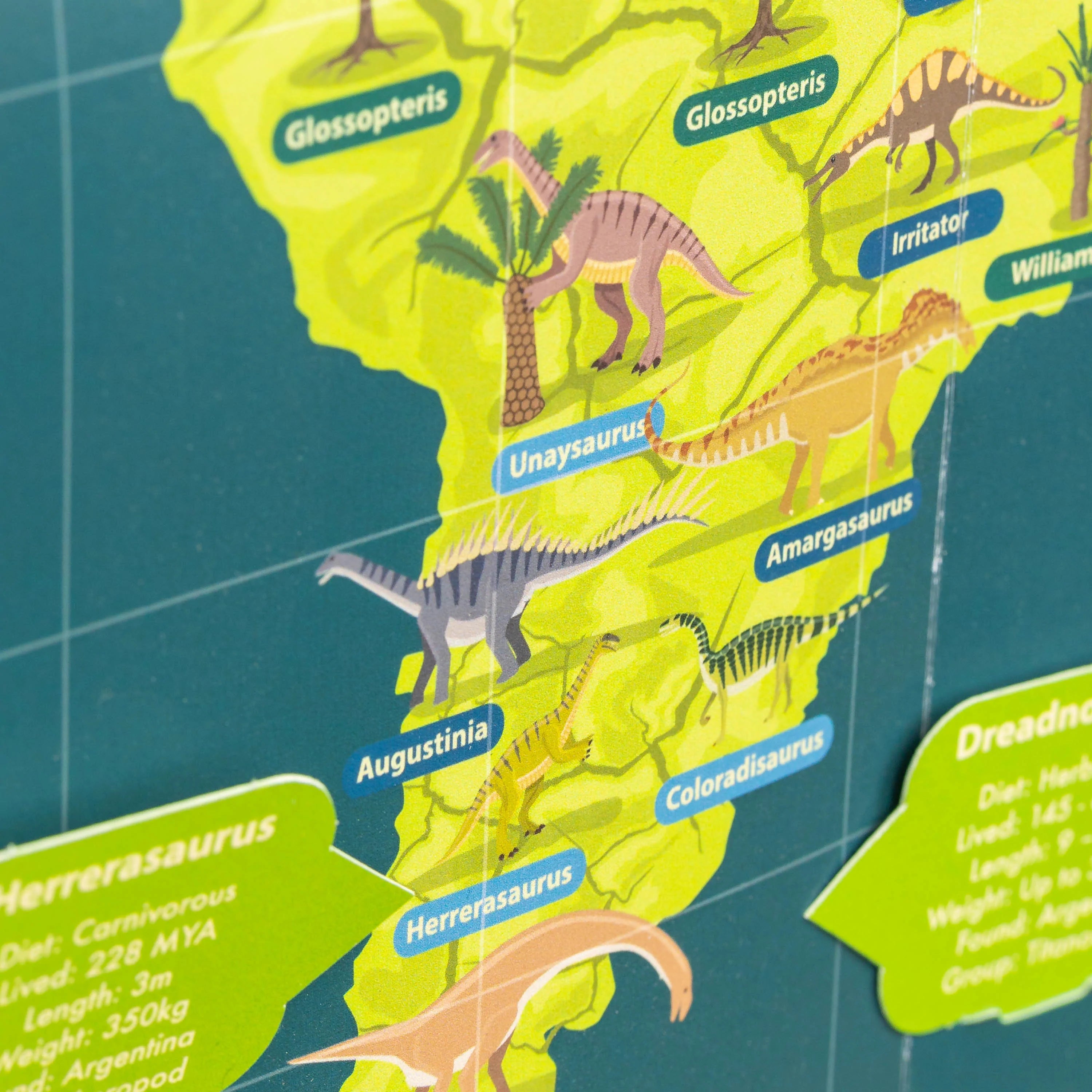 Dinosaur Timeline & World Map Kit - Create Your Own Prehistoric Adventure | Perfect for Kids' Educational Activities & Classroom Decor