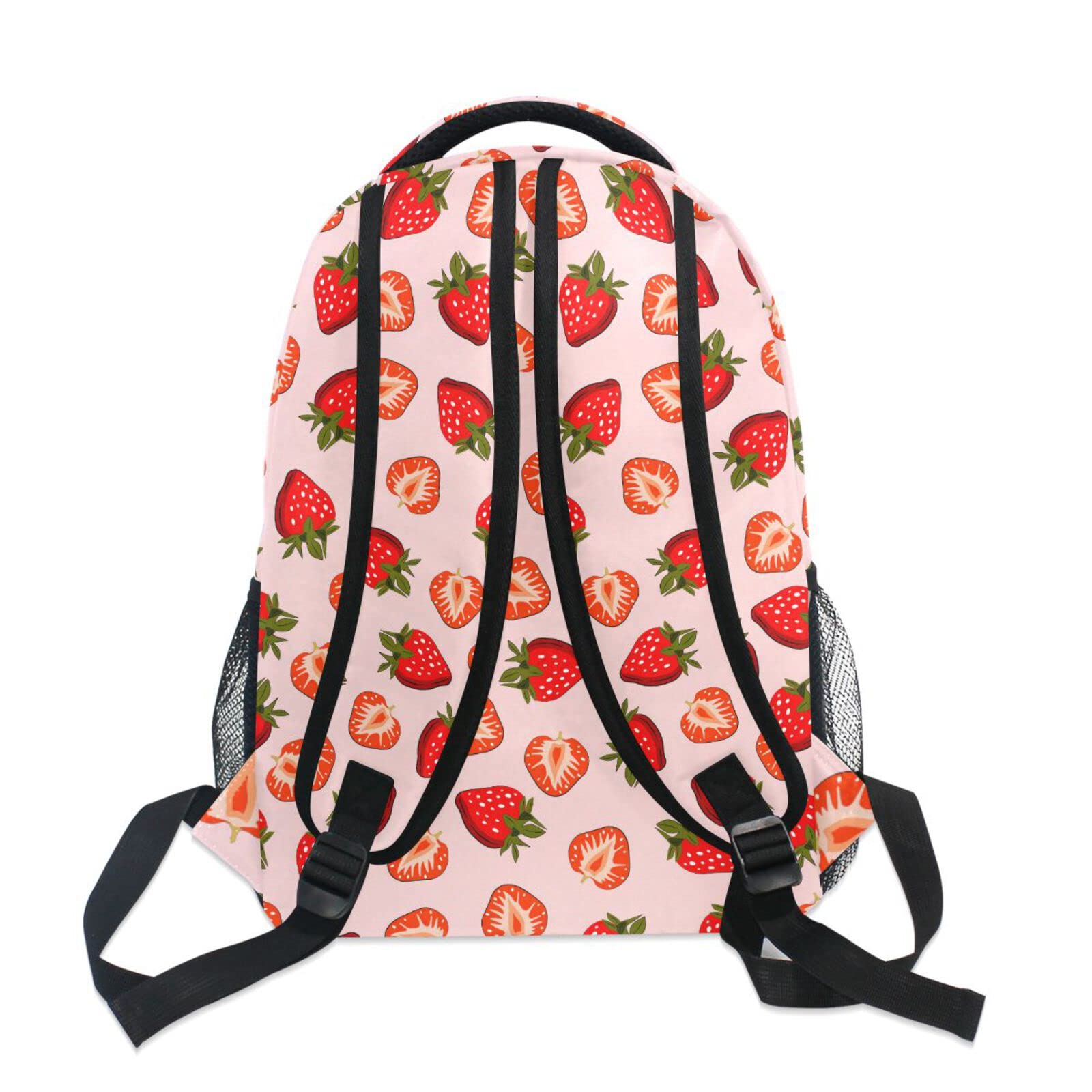 JIPONI Cute Strawberry Backpack for Women & Men - Lightweight School Bag, Laptop Backpack, Travel Daypack - Perfect for College, Work & Outdoor Adventures