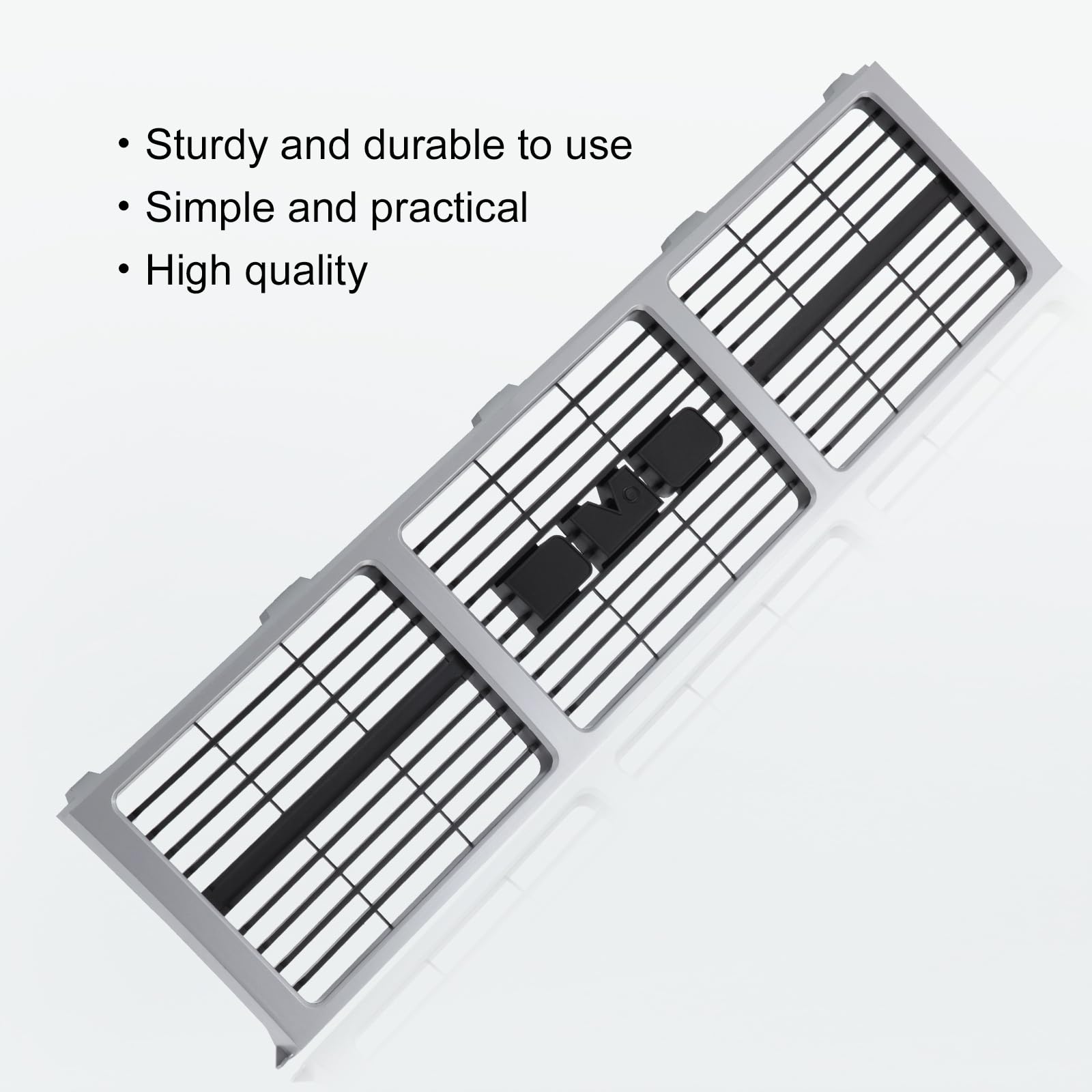 GMC C/K Series Front Grille Replacement - Silver Shell & Gray Insert Compatible with C1500 C2500 C3500 K1500 K2500 K3500 Pickup Trucks (1985-1988) | Perfect for Restoration & Custom Upgrades
