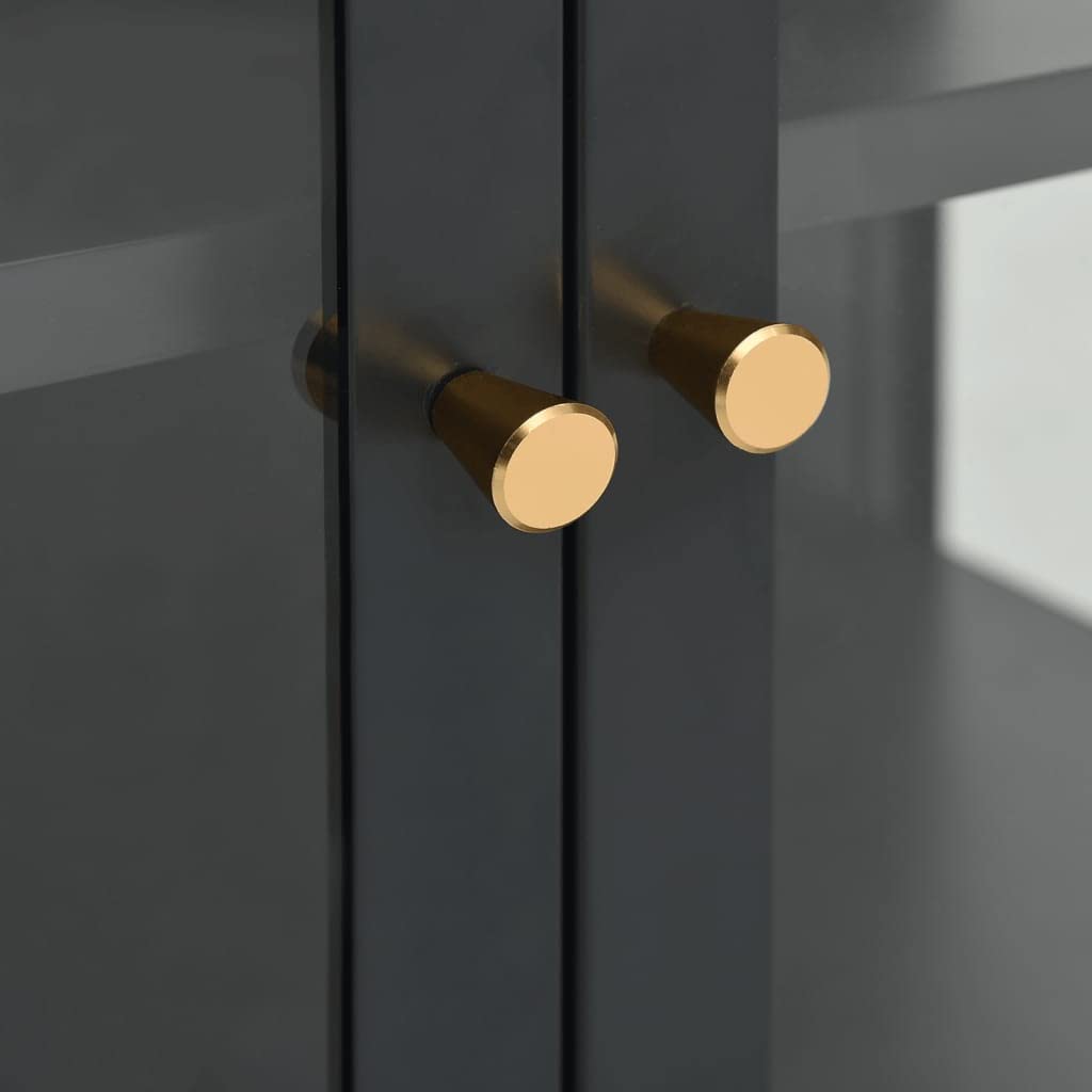 Freestanding Storage Cabinet with Glass Doors - 27.6