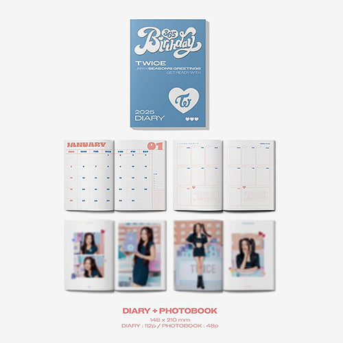 TWICE Japan 2025 Season's Greetings Birthday365 K-Pop Merchandise + POB (Pre-Order Benefits) - Perfect for ONCE Fan Collection, Birthday Gifts, and K-Pop Memorabilia Display