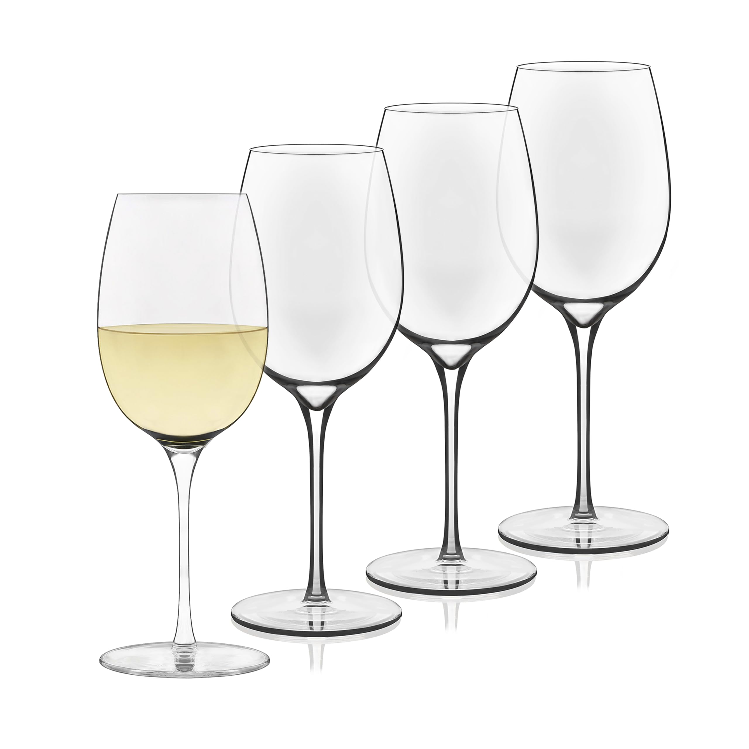 Libbey Signature 4-Piece White Wine Glass Set - Elegant, Dishwasher Safe Crystal Clear Glasses for Parties, Weddings, Birthdays & Special Occasions - Perfect for Dinner Parties, Wine Tasting & Home Entertaining