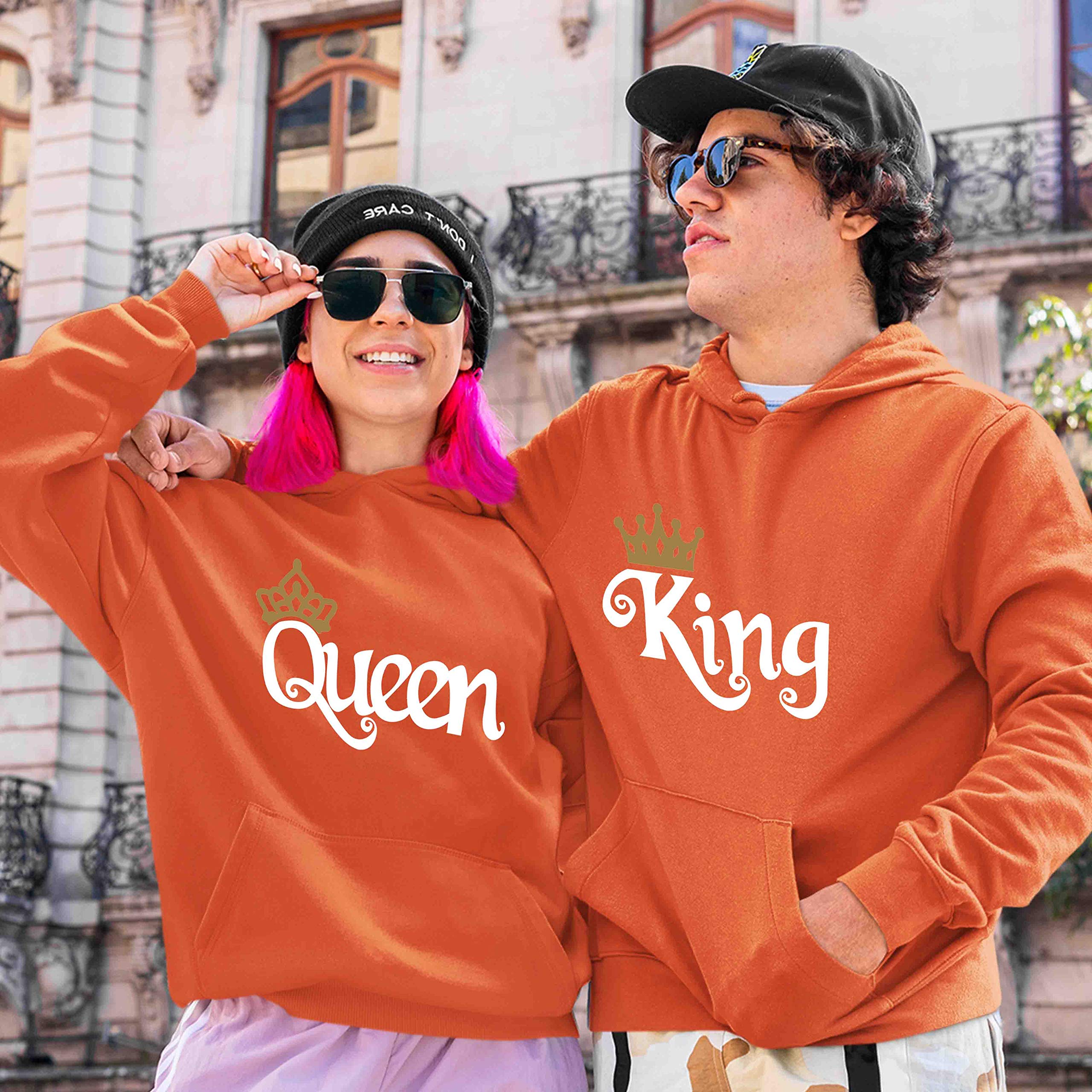 Best Unisex Family Hoodies with Kangaroo Pocket for Couples | Queen & King Matching Hoodies for Cozy Nights & Outdoor Adventures