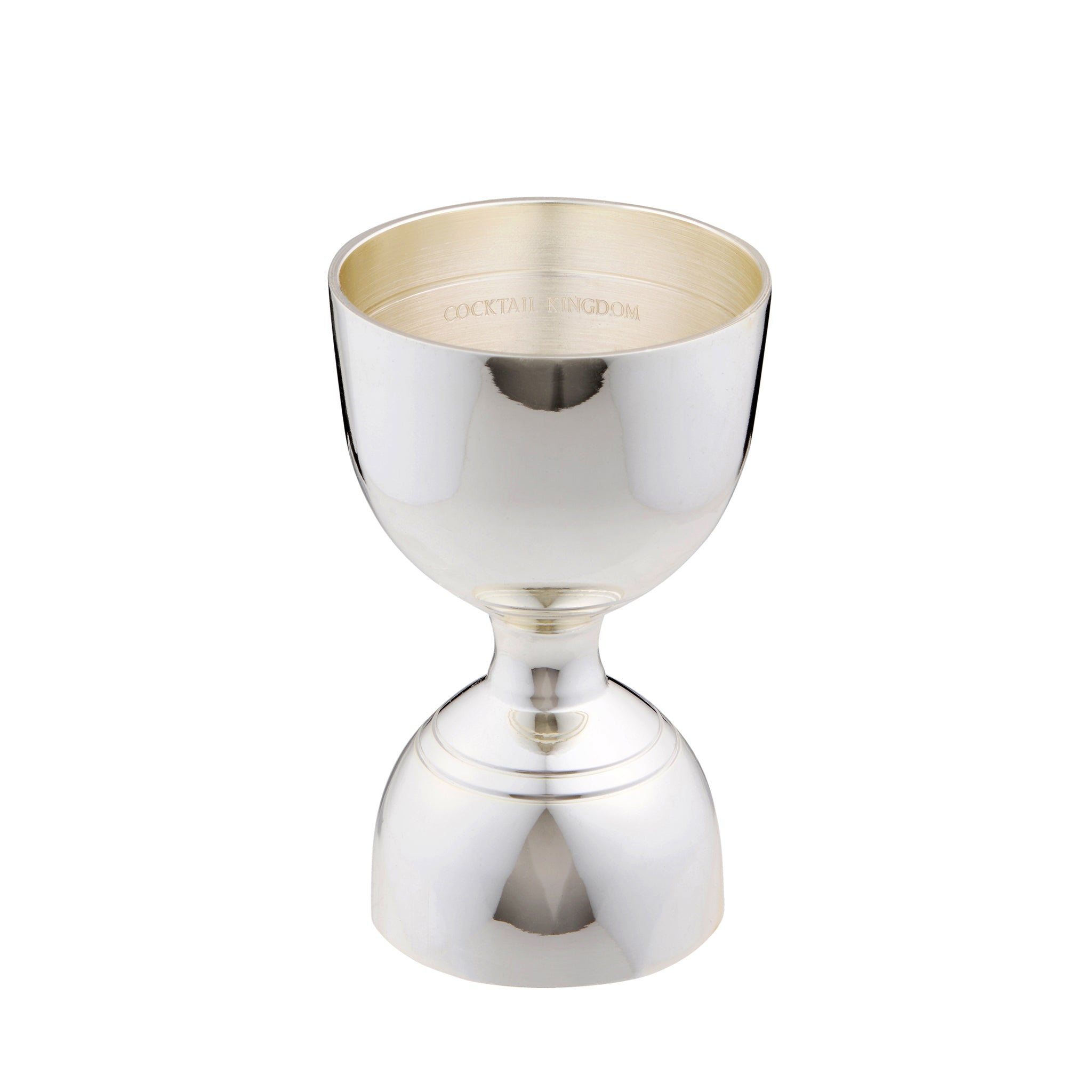 Premium Leopold Silver Plated Banded Jigger - 30ml & 60ml Dual Measuring Cup for Professional Cocktails & Home Bartending