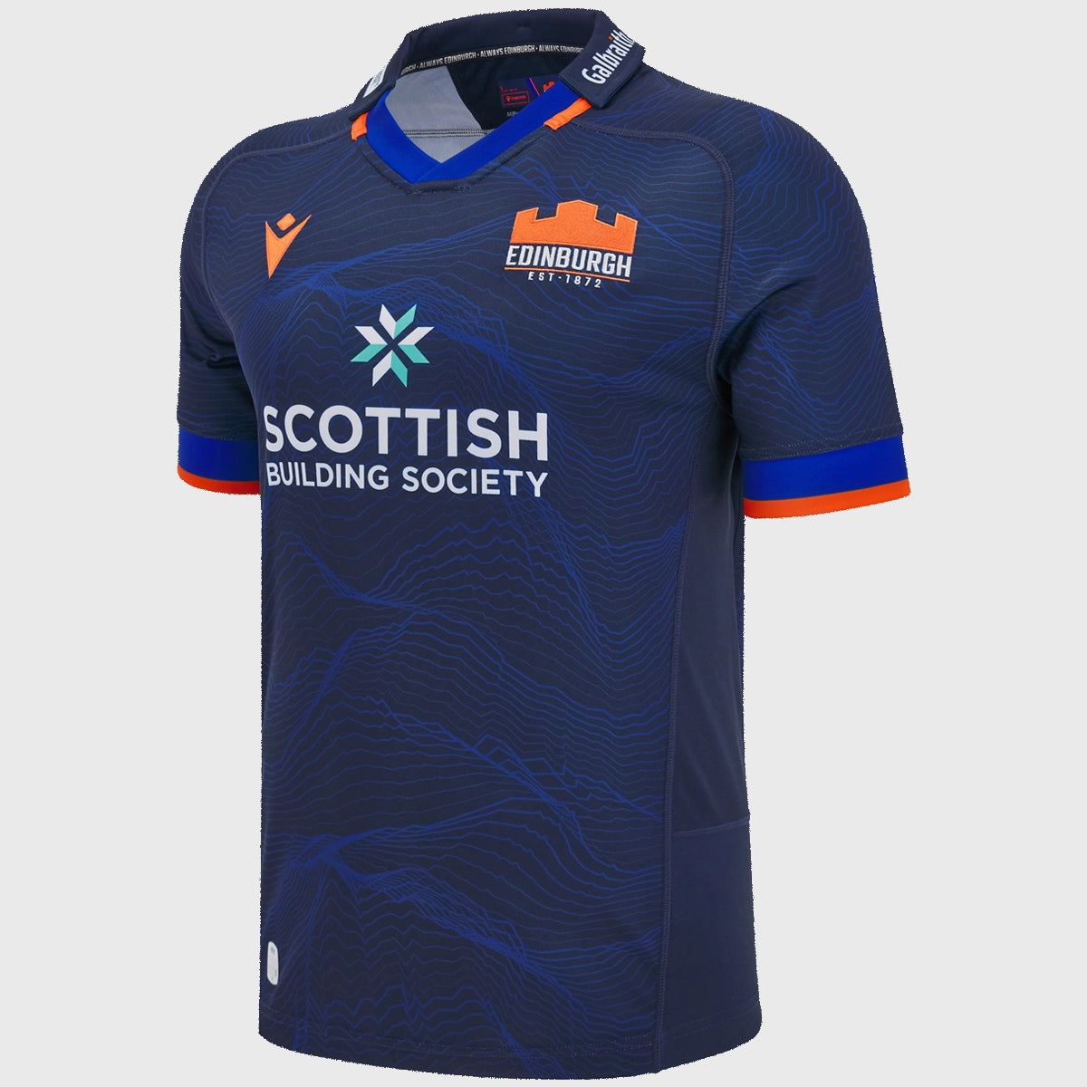 Macron Edinburgh Kids Home Replica Rugby Shirt 2024/25 - Authentic Youth Football Jersey for School Sports & Fan Support