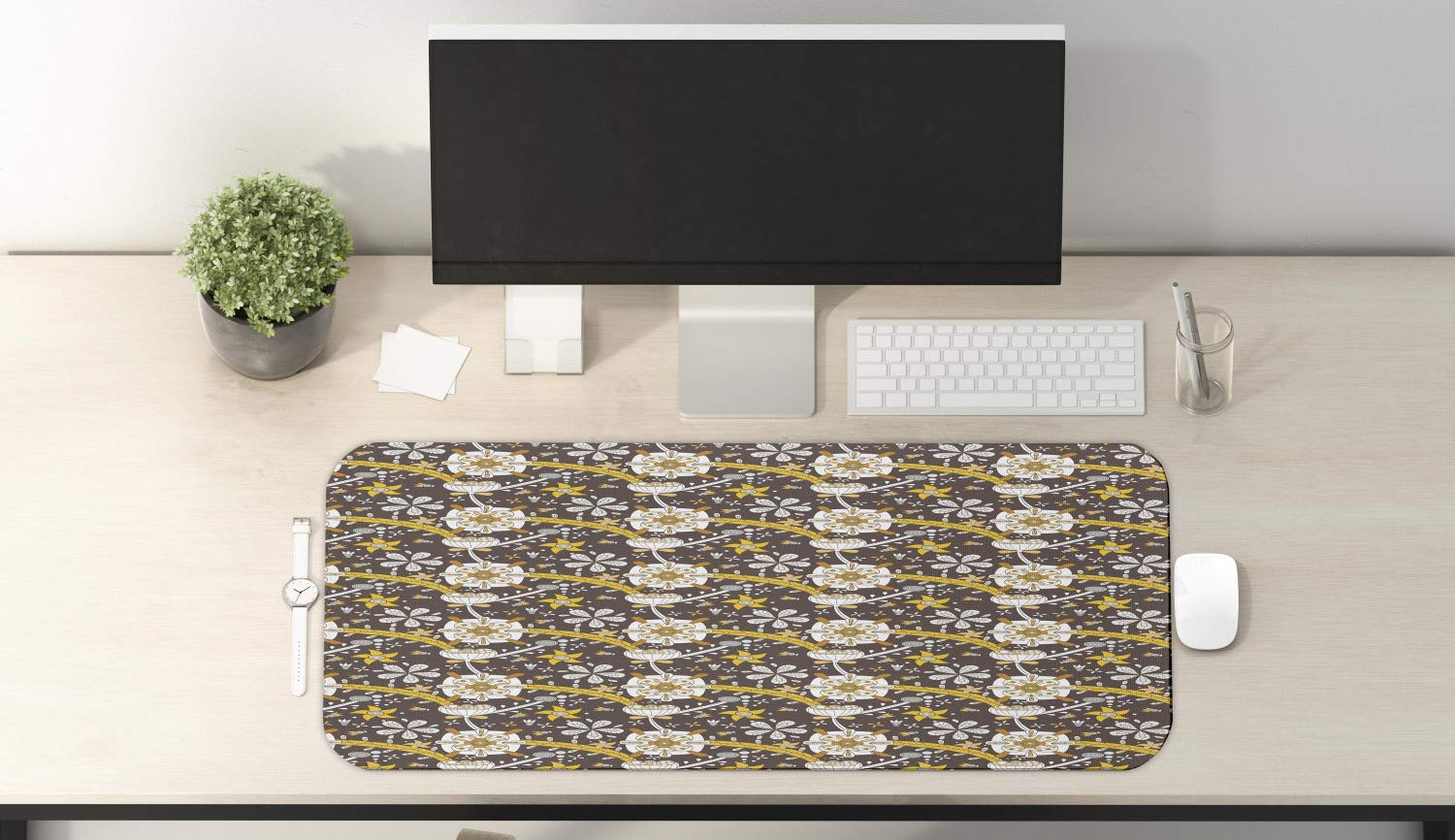 Ambesonne Floral Computer Mouse Pad - Large 31
