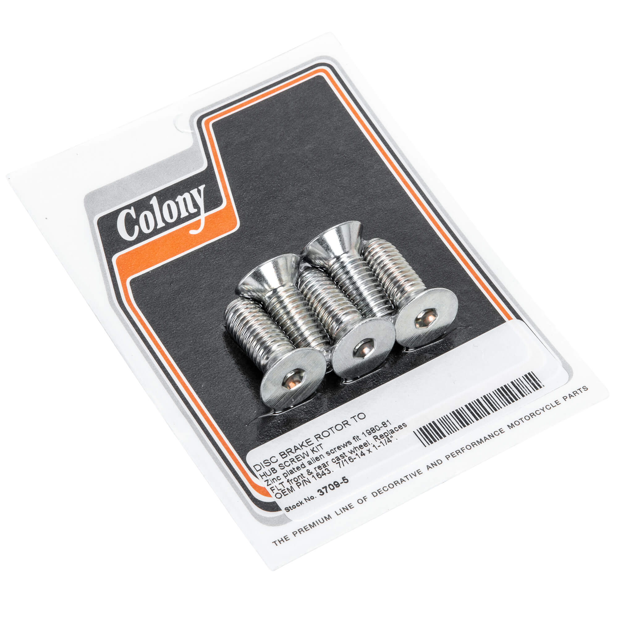 1980-1981 Harley Davidson FLT Cast Wheels 5 Disc Brake Rotor Allen Screw Kit - Zinc Plated - Perfect for Motorcycle Maintenance & Brake System Repair