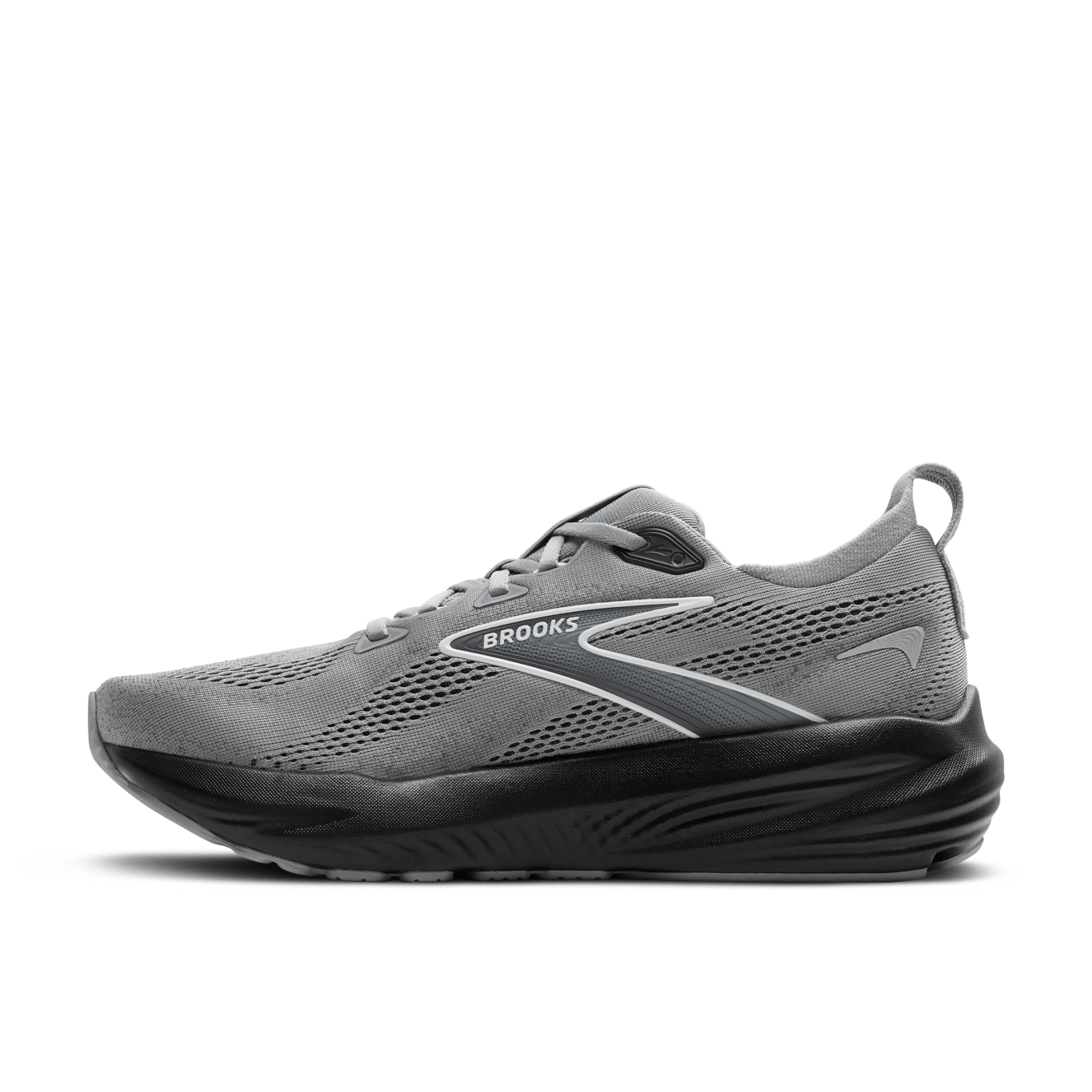 Brooks Glycerin 22 Men's Running Shoes - D Width - Primer Gray/Ebony/Bluewash - Cushioned Road Running & Jogging Shoes for Marathon Training & Daily Workouts