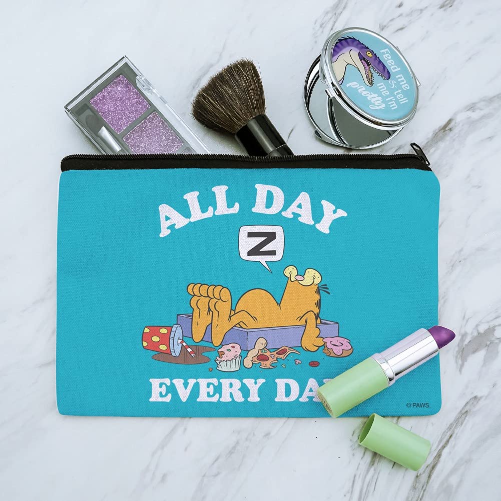 Garfield Themed Makeup Bag Organizer - Cute Cartoon Cosmetic Pouch for Daily Use | Perfect for Travel, Gym & School Essentials Storage