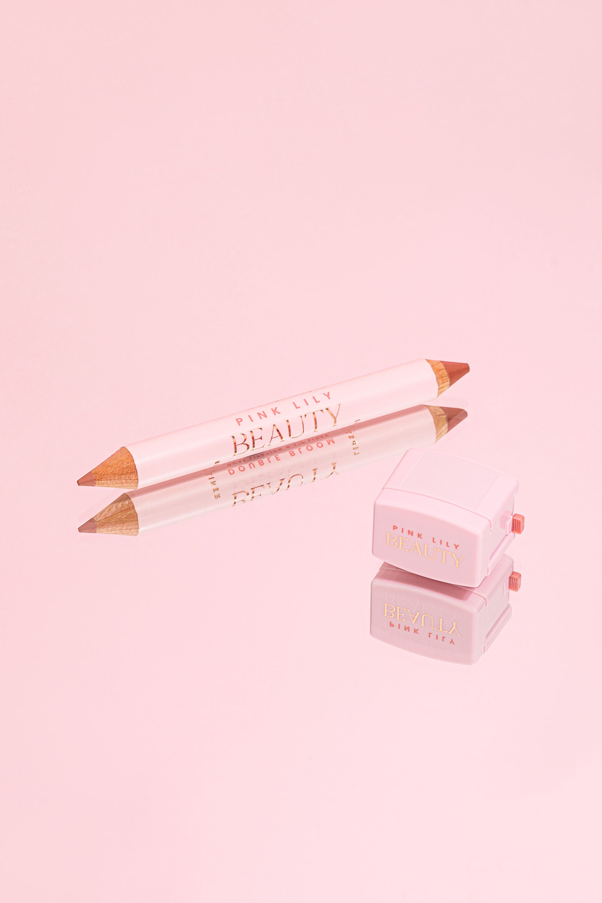 Pink Lily Beauty On Point Multi Pencil Sharpener - Dual Hole Design for Colored & Cosmetic Pencils - Perfect for Makeup Artists & Students - Final Sale