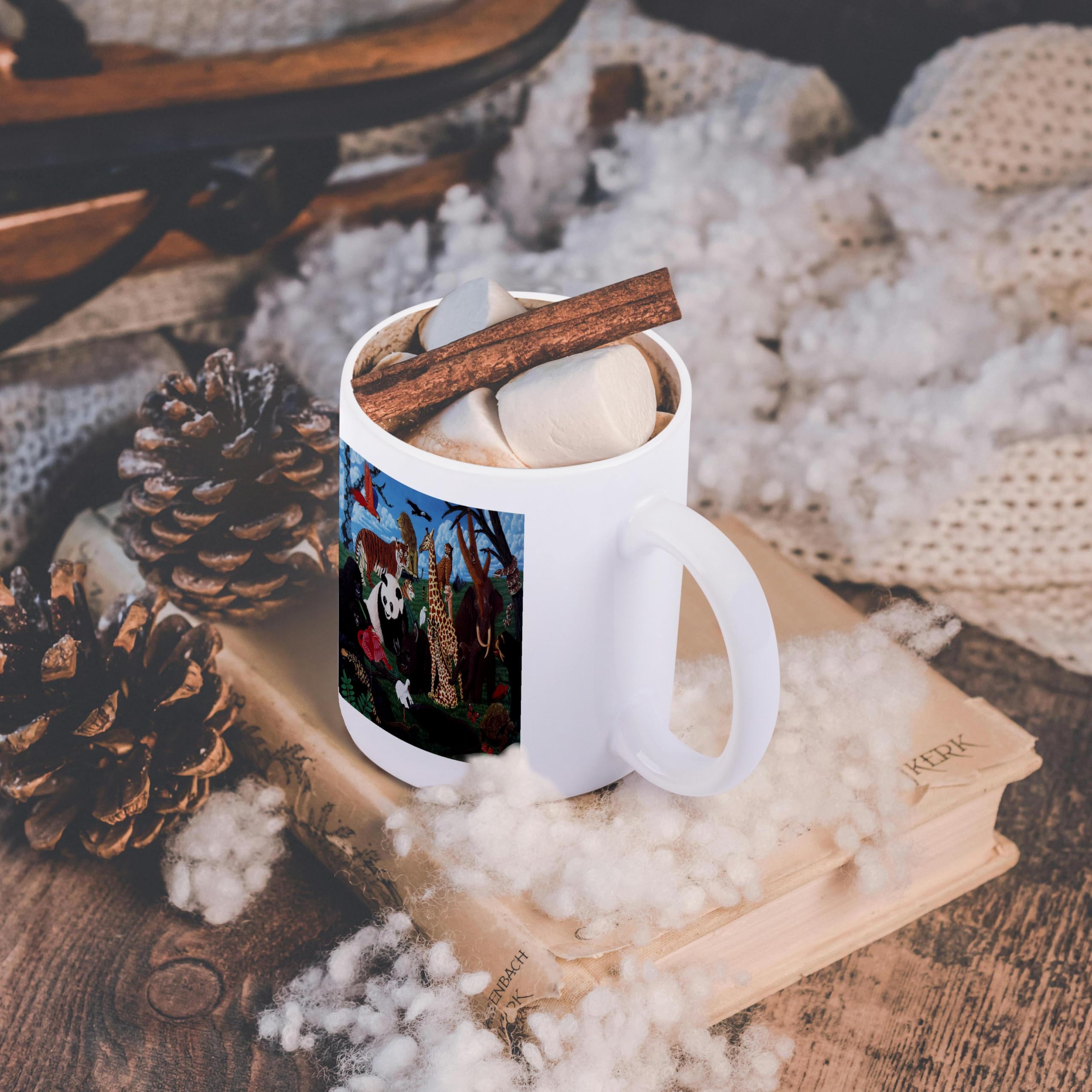 3D Rose Zoo Animals Ceramic Coffee Mug - 11 oz Insulated Cup for Hot & Cold Drinks - Perfect for Home, Office, Gifts & Animal Lovers