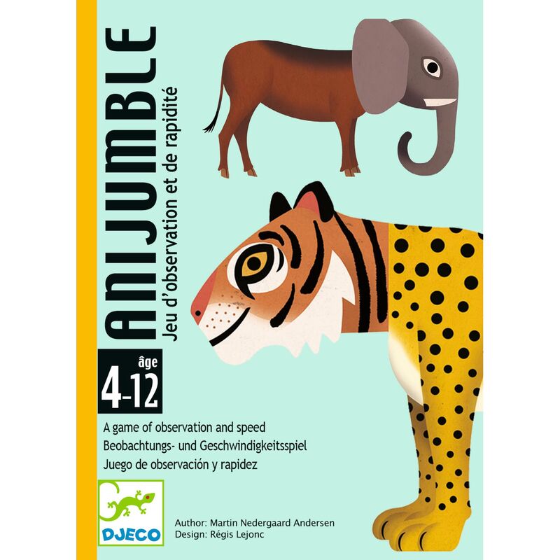 Anijumble Fun Animal Matching Card Game for Kids - Educational Memory Game by Djeco - Perfect for Family Game Night & Preschool Learning Activities