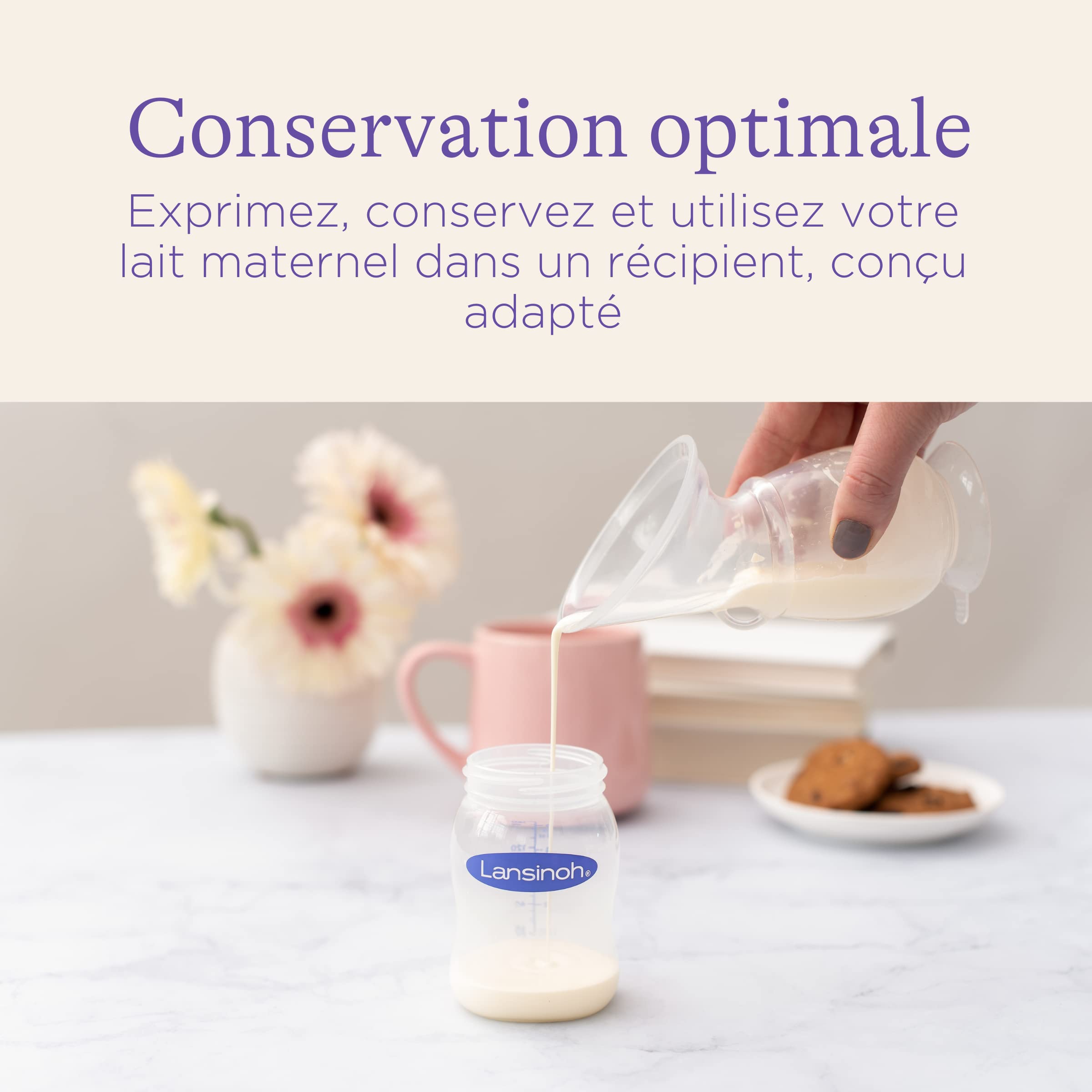 Lansinoh Breast Milk Storage Containers 4x160ml Silicone (Packaging May Vary) - Perfect for Pumping, Storing & Freezing Breast Milk Safely