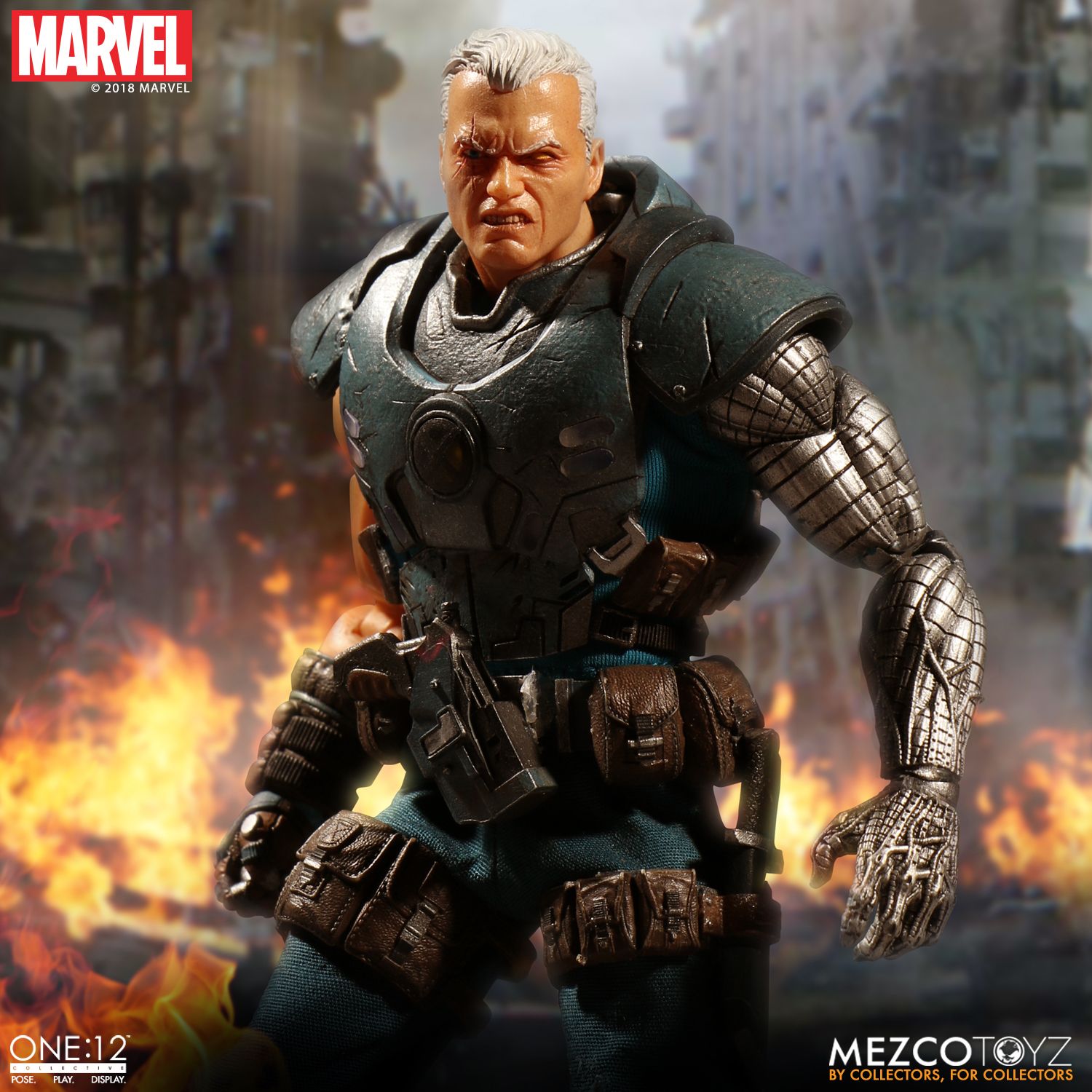 Mezco Toyz One:12 Collective Marvel Comics Cable 1/12 Scale Action Figure - Premium Collectible Toy for Marvel Fans, Gift for Comic Lovers | Display, Photography, Cosplay & Collection