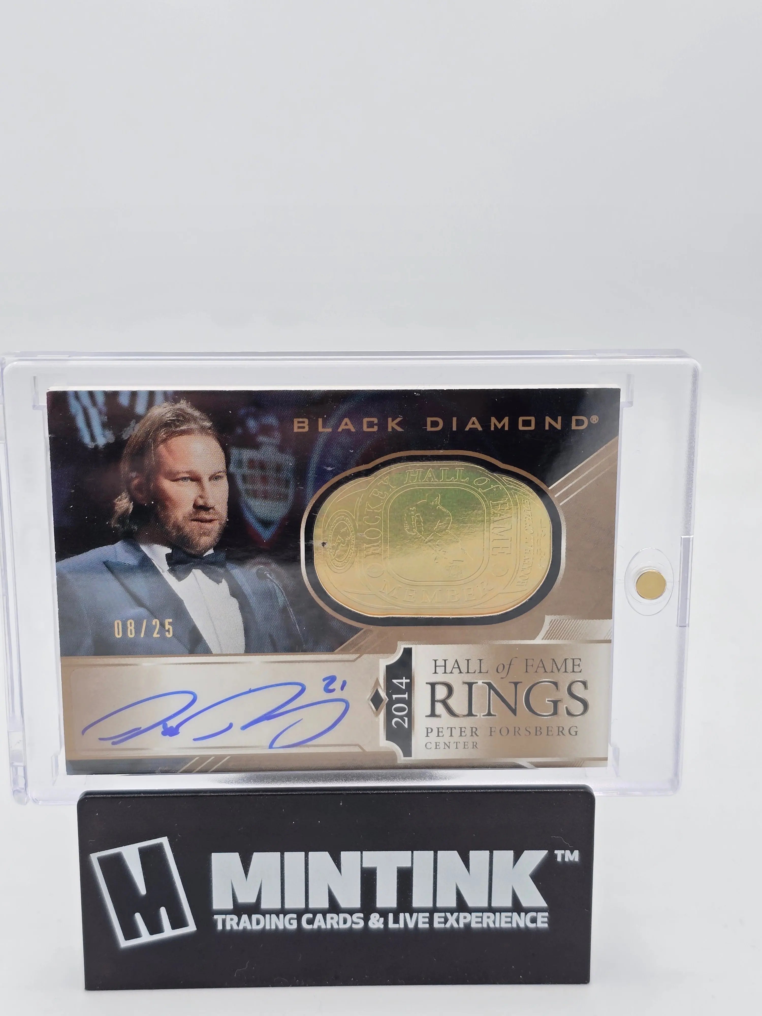 2019-20 Upper Deck Black Diamond Hockey Peter Forsberg Hall of Fame Rings Autograph Card #/25 - Rare Collectible for Hockey Fans & Memorabilia Enthusiasts (Perfect for Display, Investment & Gifting)