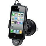 Dexim Universal Car Phone Mount Holder with Charging - Compatible with iPhone 4S/4/3GS, Samsung Galaxy - Hands-Free Car Accessories for Safe Driving & GPS Navigation
