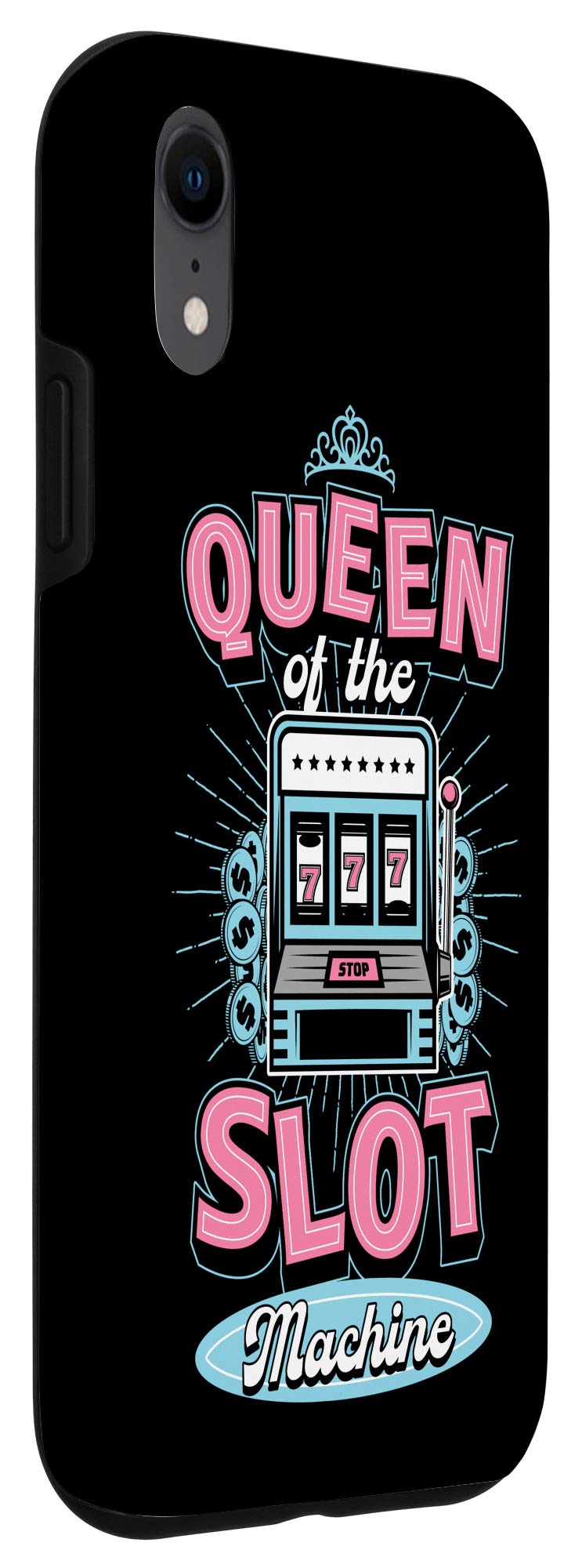 iPhone XR Slot Machine 777 Crown Case - Lucky Queen Design for Casino & Gaming Fans - Perfect for Casino Nights & Themed Parties