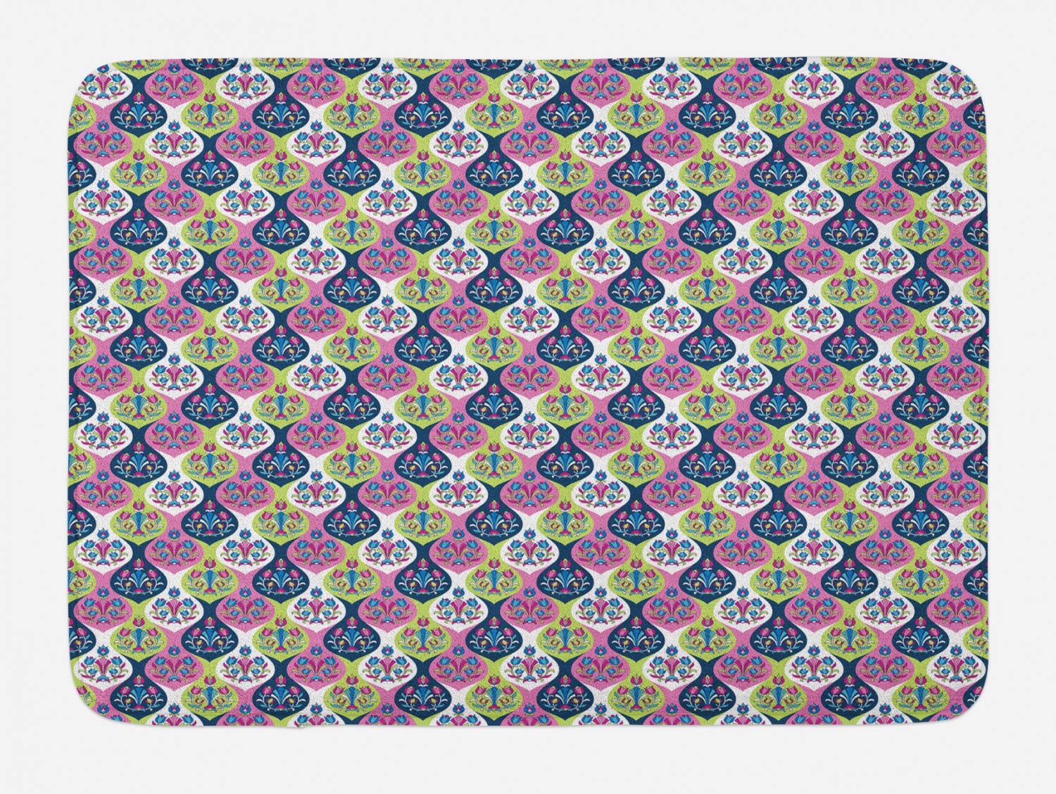 Ambesonne Non-Slip Floral Bath Mat - 29.5