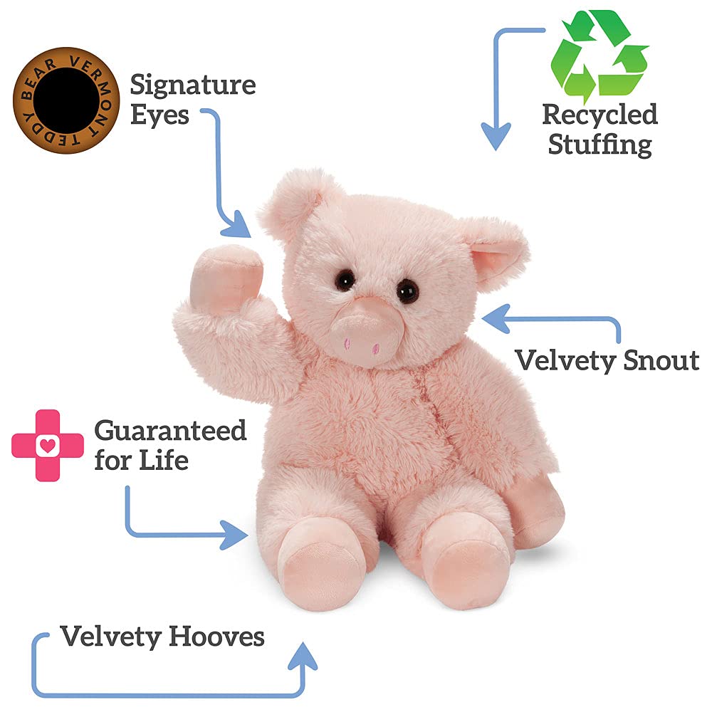Vermont Teddy Bear 18 Inch Pink Pig Stuffed Animal - Ultra Soft Plush Toy for Kids, Gifts & Nursery Decor | Perfect for Birthdays, Valentine's Day & Cuddling